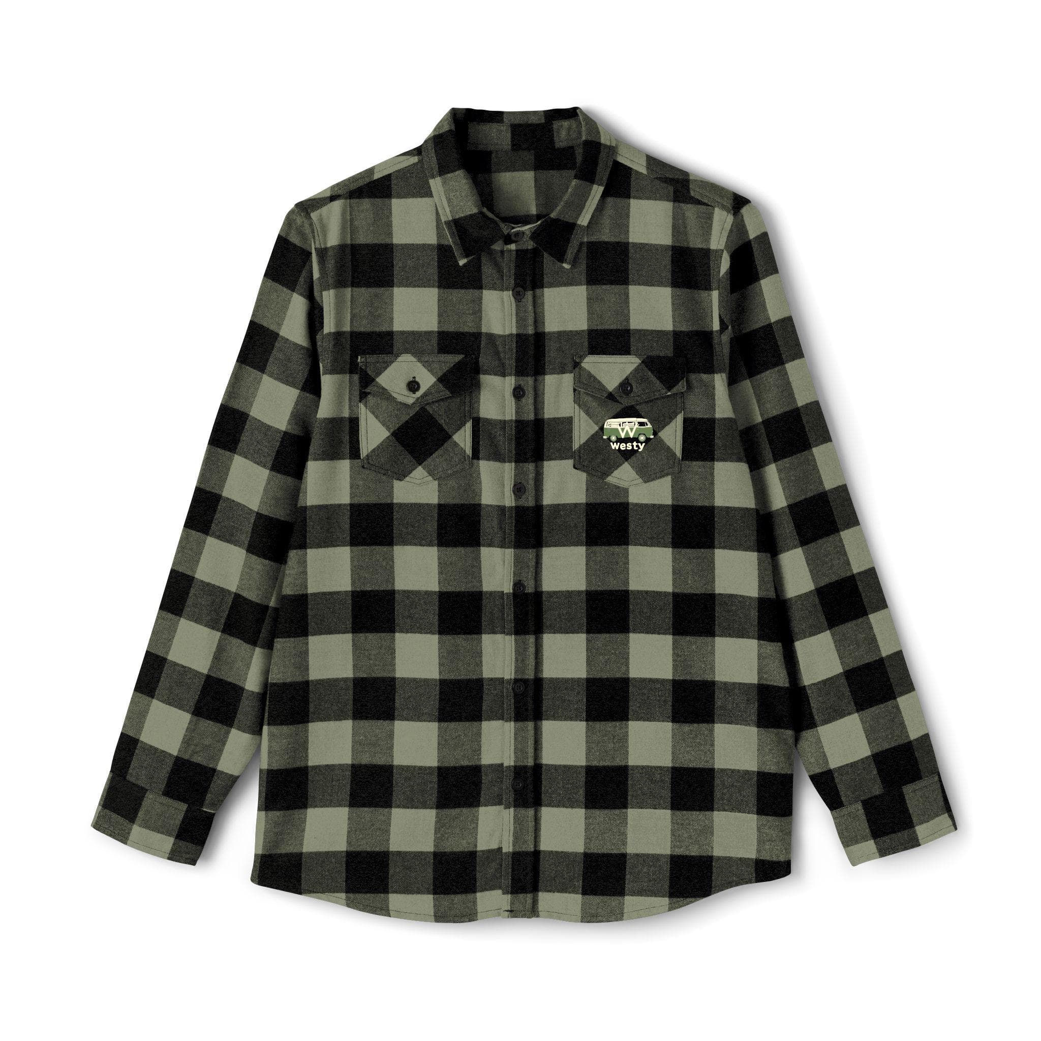 Westy Van Life Flannel Shirt, Bohemian Outdoor Apparel