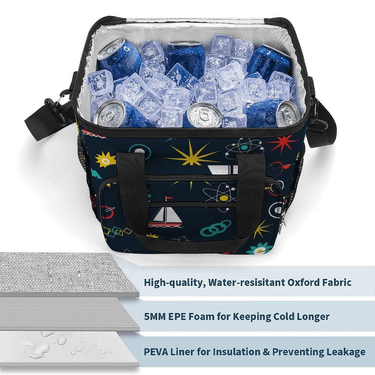 Insulated Lunch Bag Oxford Fabric Thermal Leakproof Work Cooler Tote