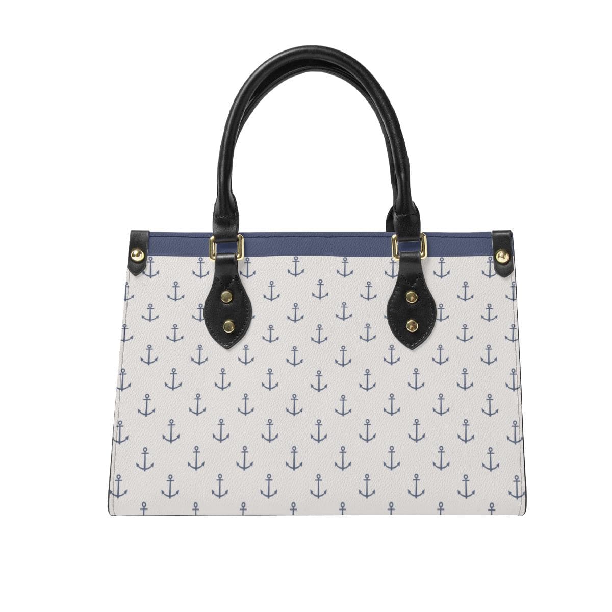 Nautical Anchor Print Leather Tote Bag | Double-Sided, Durable & Stylish Everyday Carry