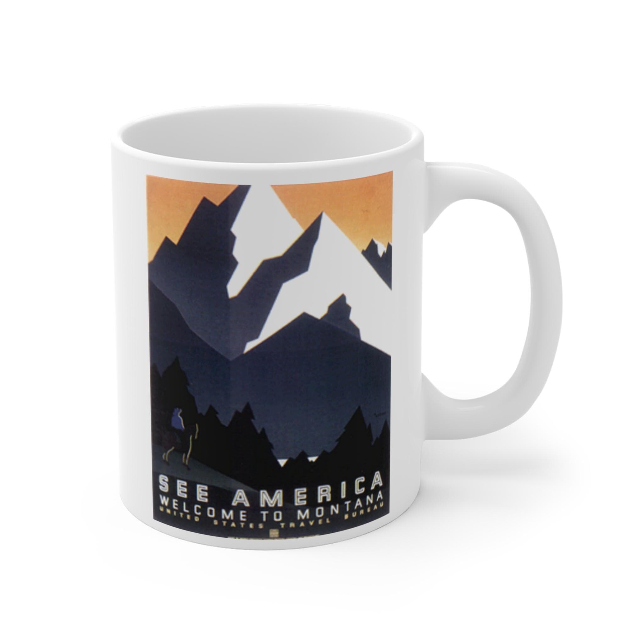 Vintage Montana Travel Mug – Retro Ceramic Coffee Cup