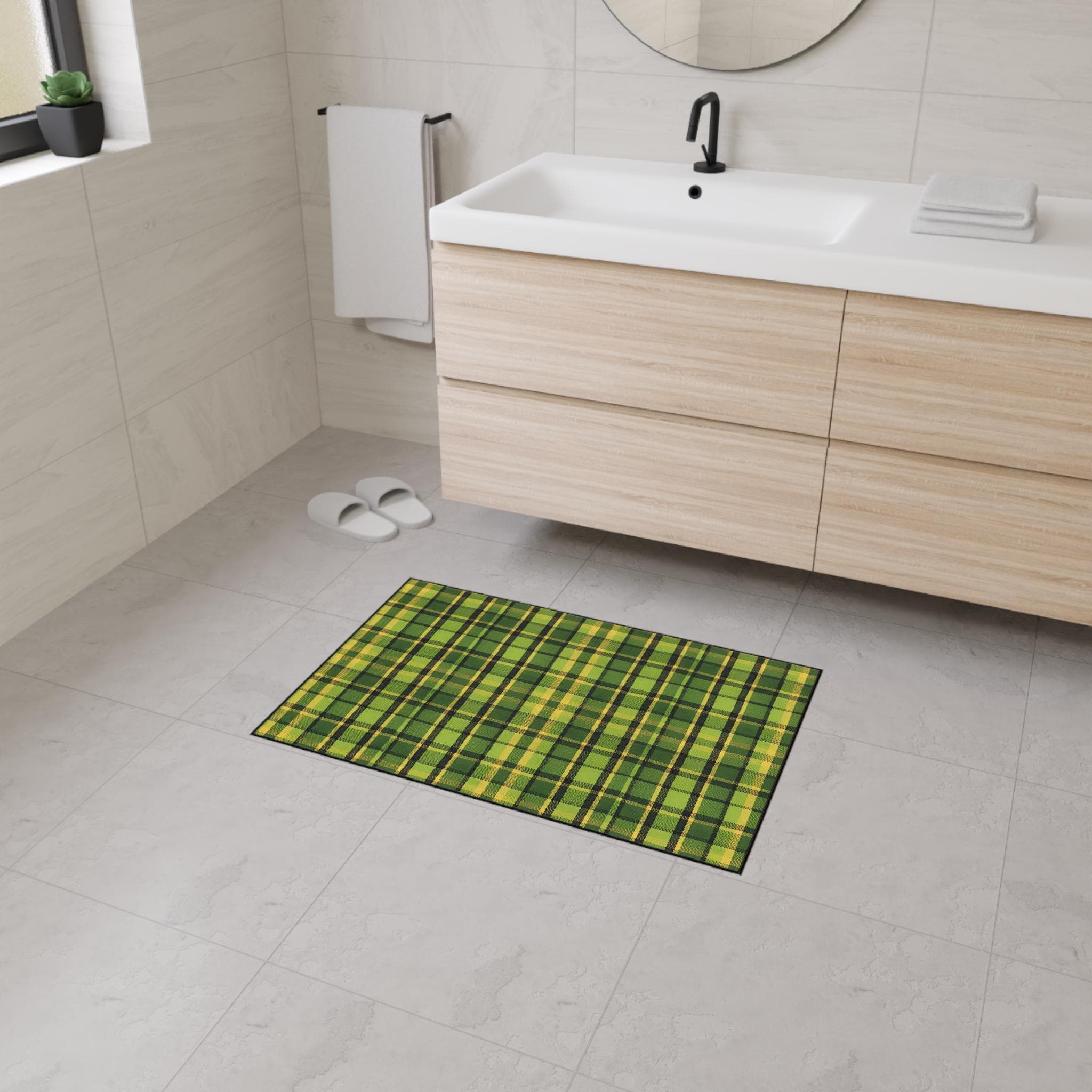 Westy Westfalia Plaid Floor Mat - VW Camper Van Road Trip Decor