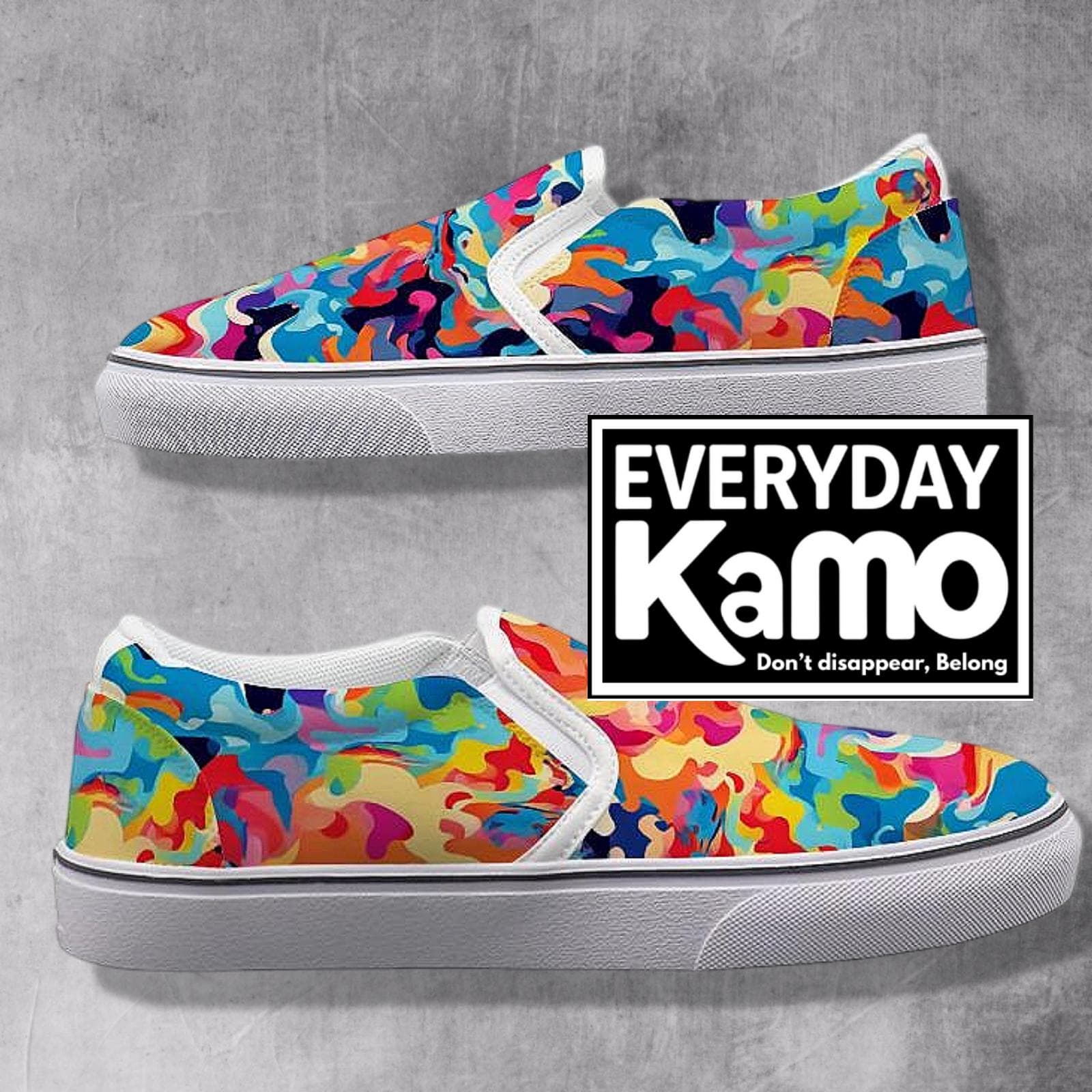 Women's Camo Slip-On Canvas Sneakers | Handmade Urban Shoes