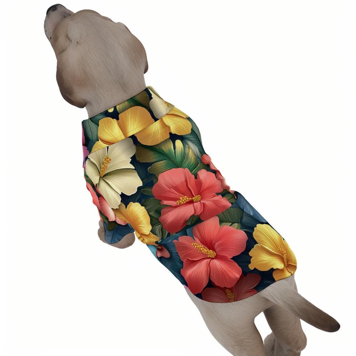Dog Hawaiian Shirt | Tropical Floral Pet Aloha Outfit Made-to-Order