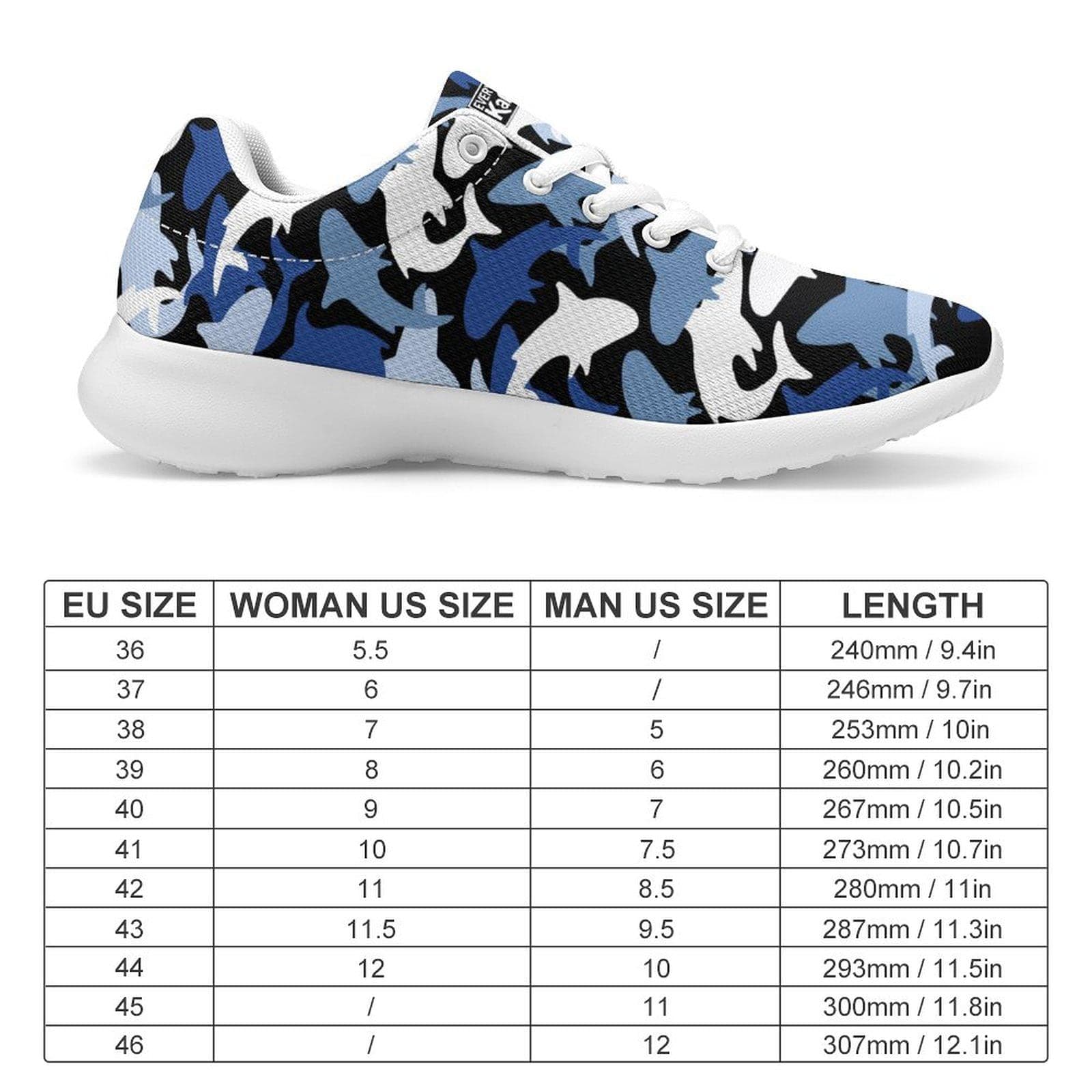 Everyday Kamo Camo Shark Flyknit Sneakers - Unisex Warm & Stylish Footwear