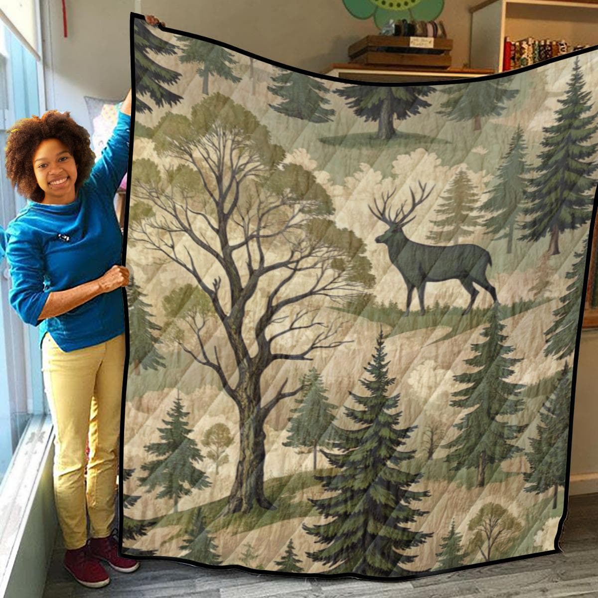 Everyday Kamo Forest Deer Quilt Lightweight Breathable