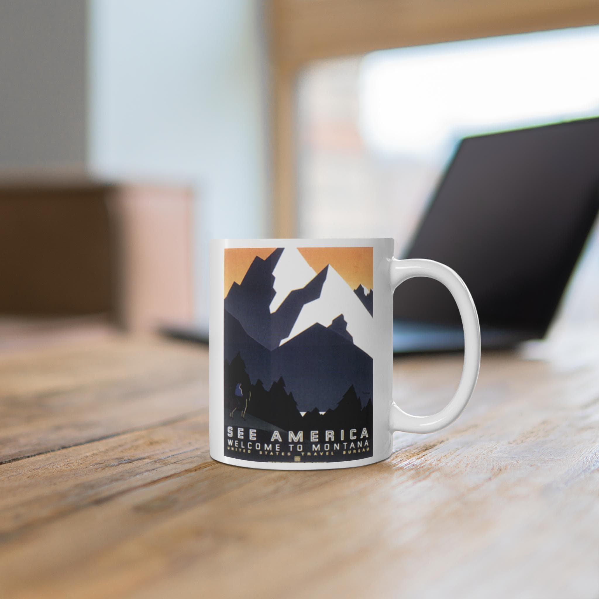 Vintage Montana Travel Mug – Retro Ceramic Coffee Cup