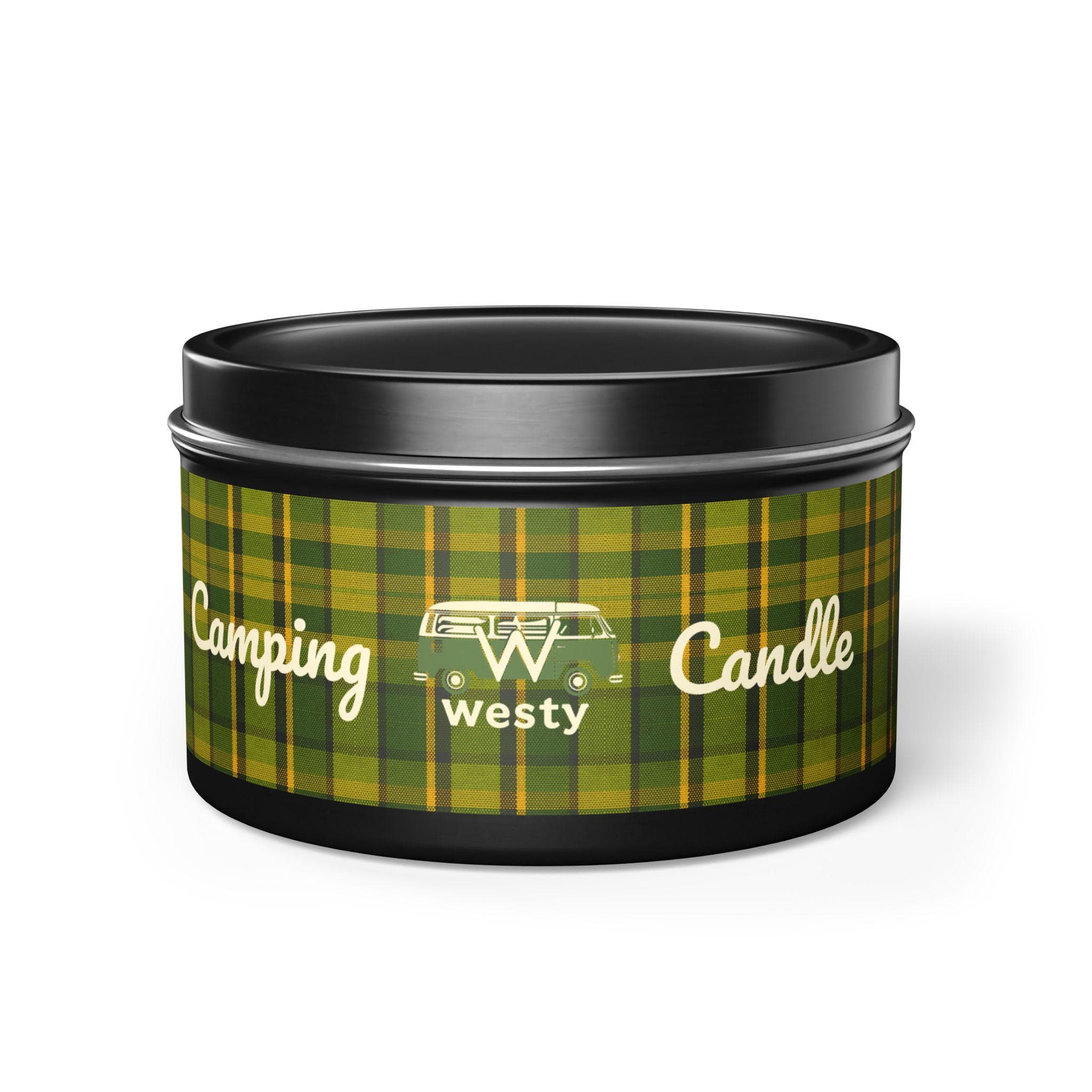 Westy Westfalia Camping Candle: Coconut Soy Wax Tin Candle