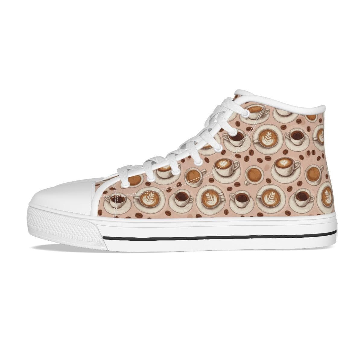 Women's Highbury Coffee Lover High-Top Canvas Sneakers | Comfy & Chic