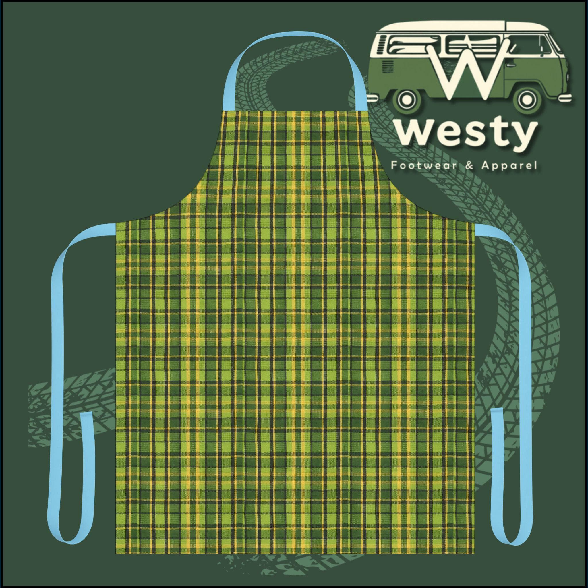 Westy Camper Plaid Apron - Retro VW Bus Road Trip Kitchen