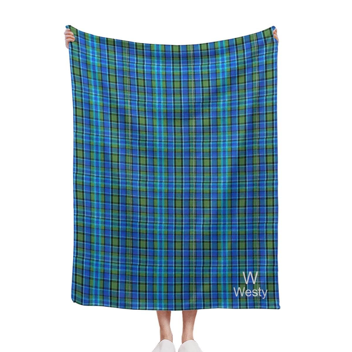 Westfalia Westy Blue Flannel Blanket 30x40inch