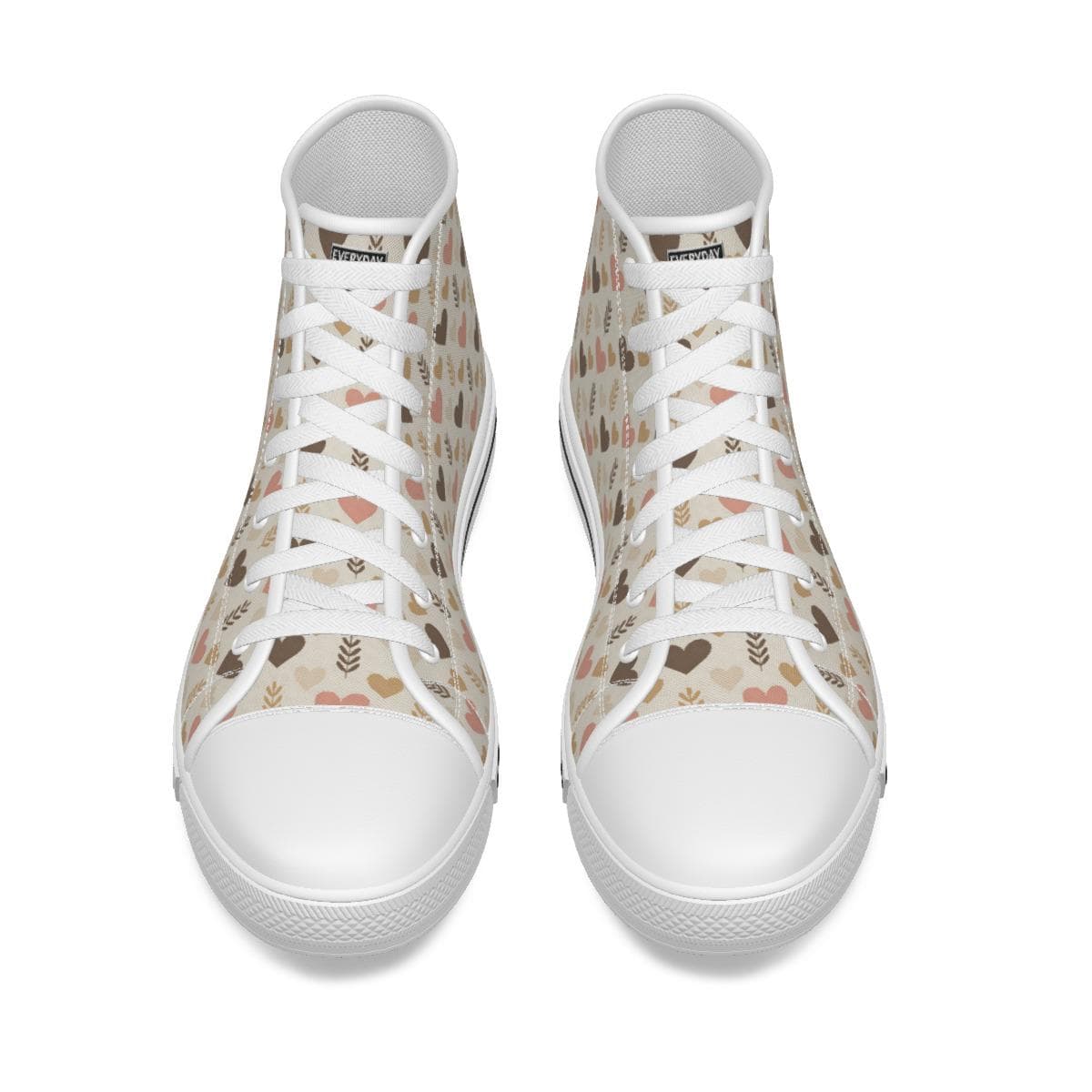 Women's Sweet Heart Canvas High-Tops - Comfy & Stylish Everyday Kamo Kicks
