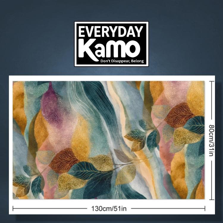 Everyday Kamo Abstract Leaves Beach Towel | Fast Dry Spa Bath Towel | Boho Botanical Design