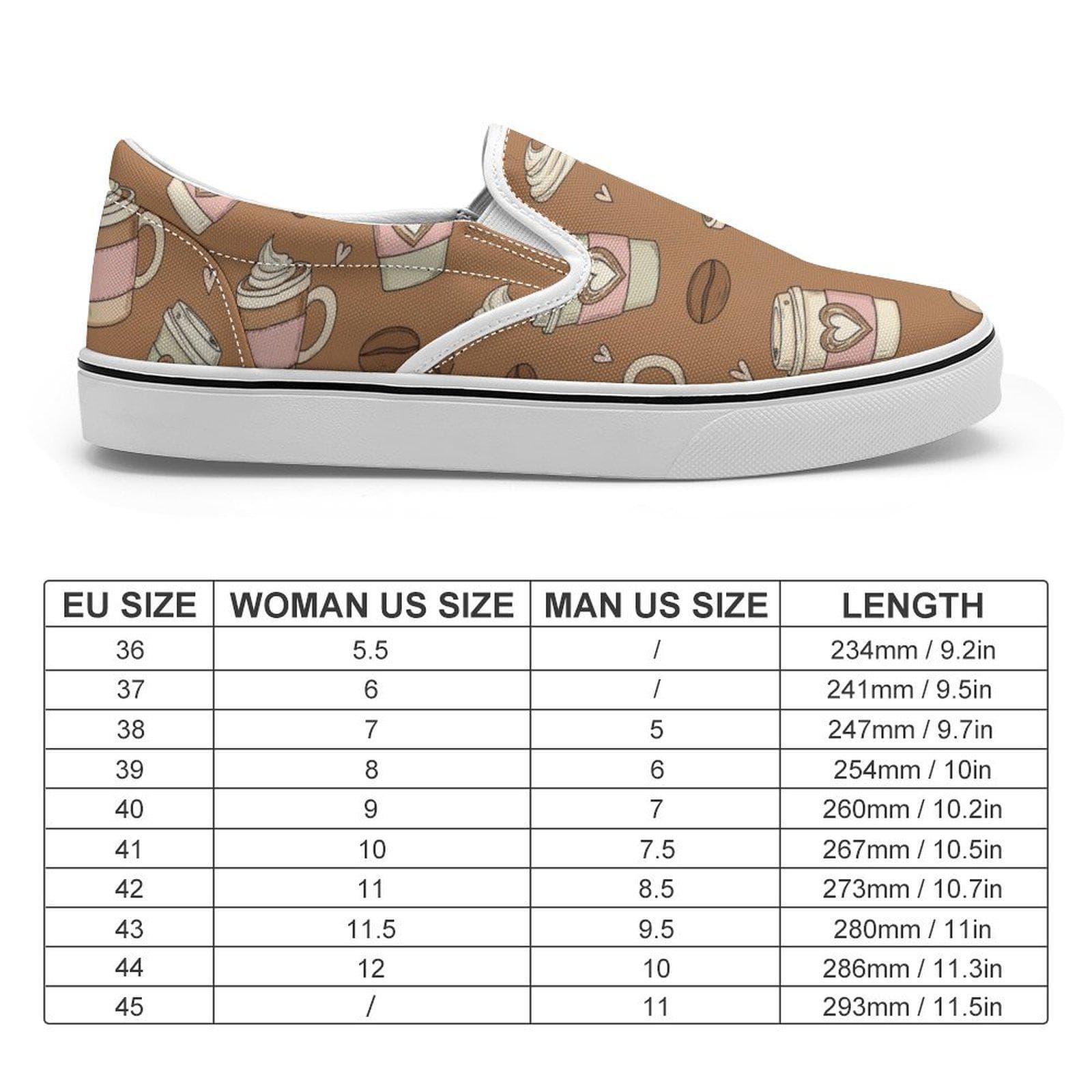 Everyday Kamo Coffee Lover Slip-On Canvas Shoes - Unisex, Comfy & Stylish