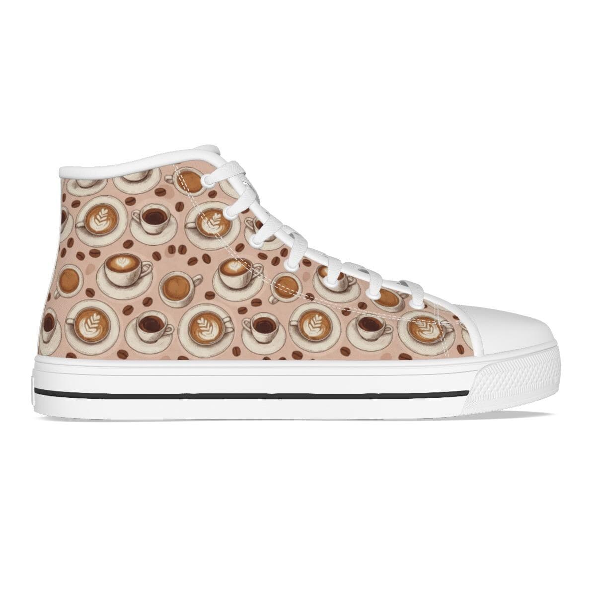 Women's Highbury Coffee Lover High-Top Canvas Sneakers | Comfy & Chic