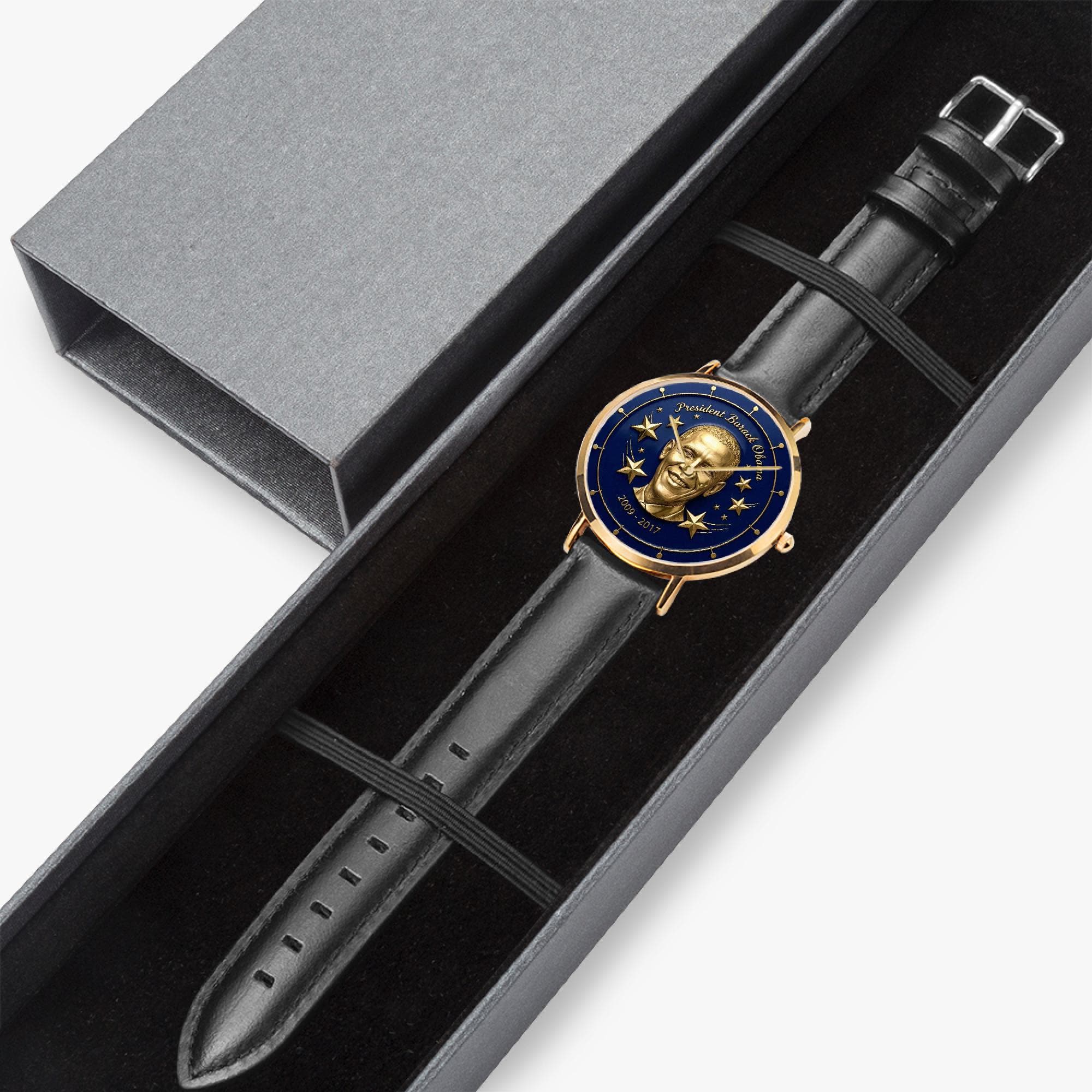 President Obama 44th US President Commemorative Watch | Unisex Leather Band | Japanese Movement