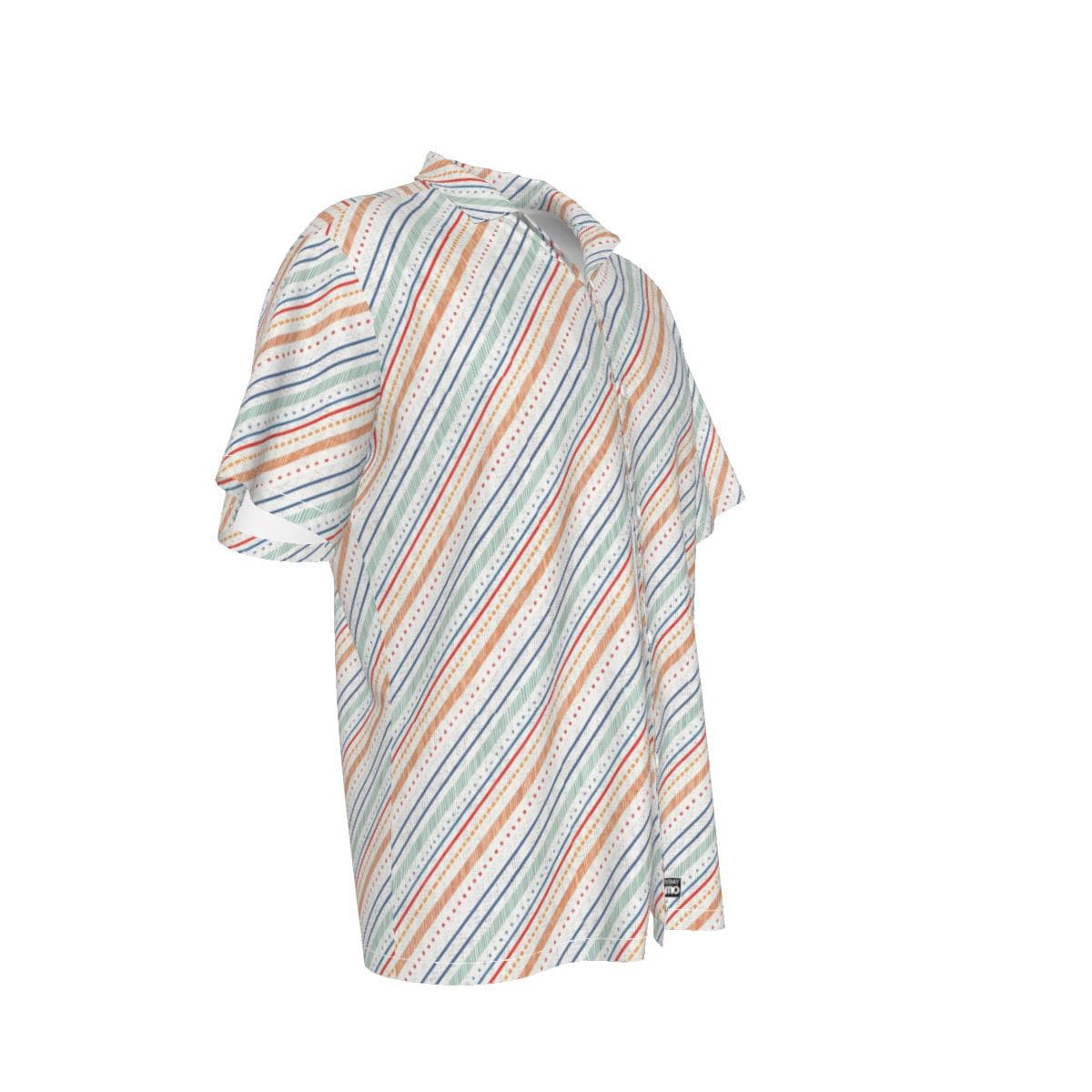 Men's Vibrant Striped Hawaiian Shirt | Breathable Four-Way Stretch Summer Button-Up | Tropical Beach Vacation Aloha Shirt