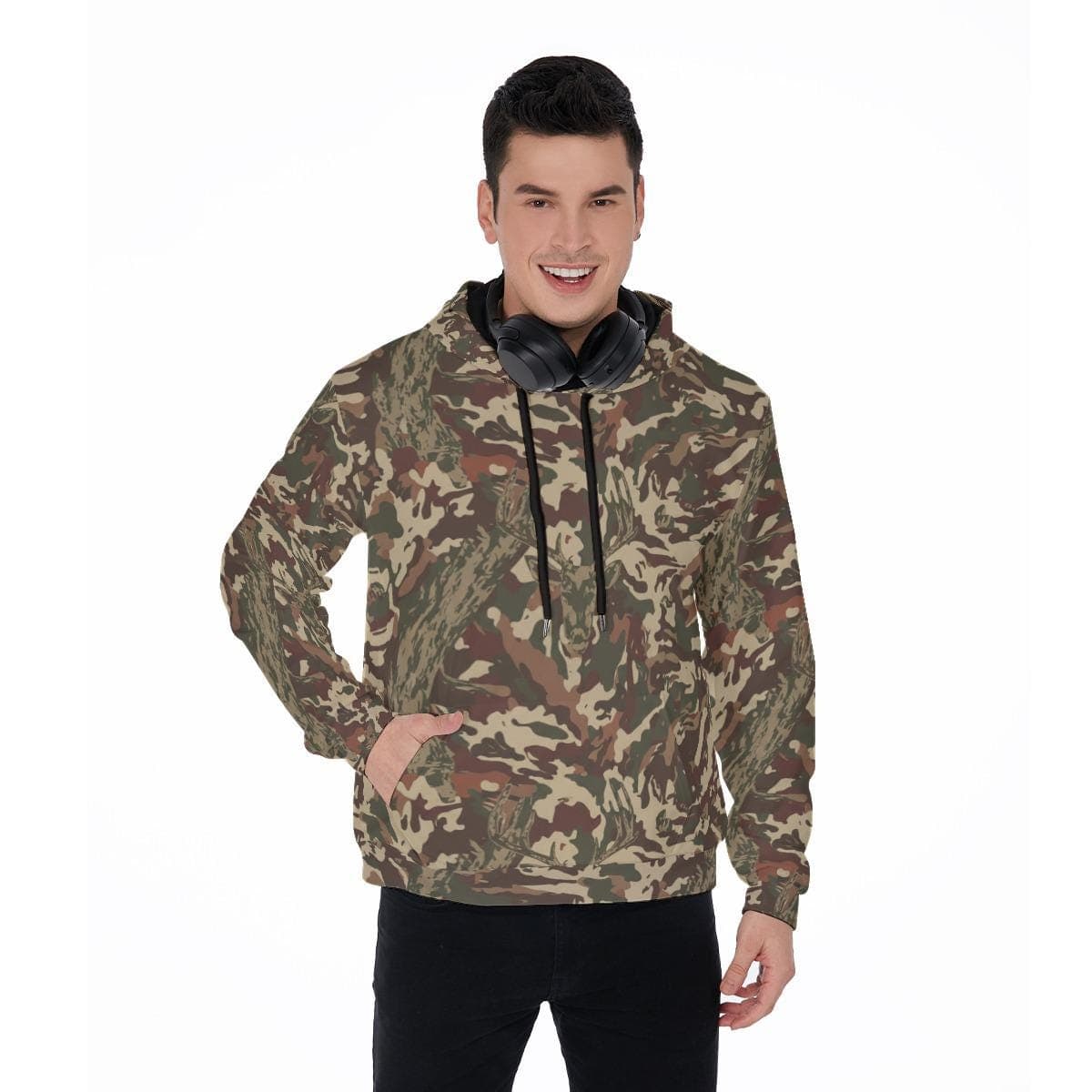 Alpha Buck Camo Hoodie | Integrated Deer Hunting Pattern Pullover