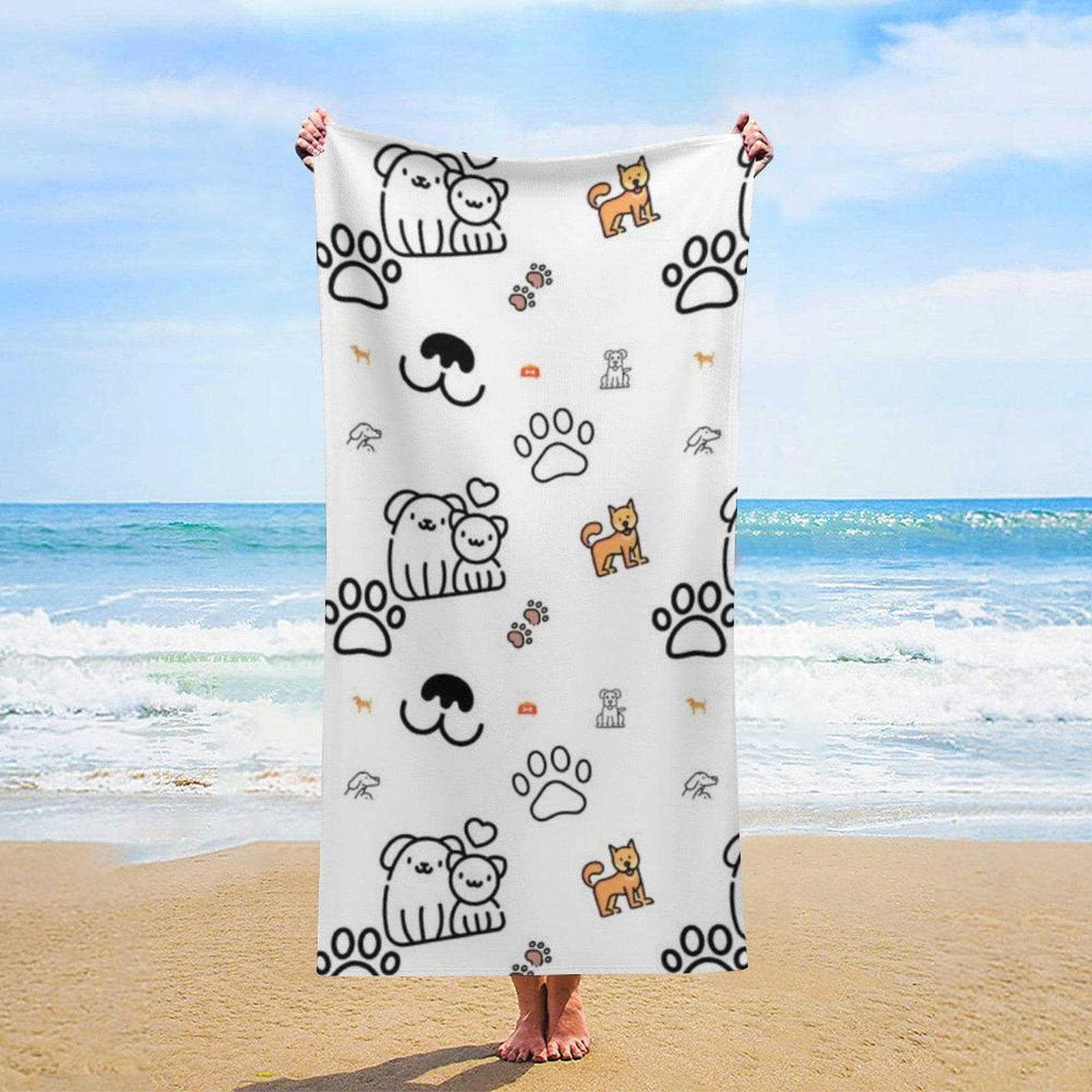 Microfiber Beach Towel 61.4x30.3" | Soft Quick-Dry Pool Towel