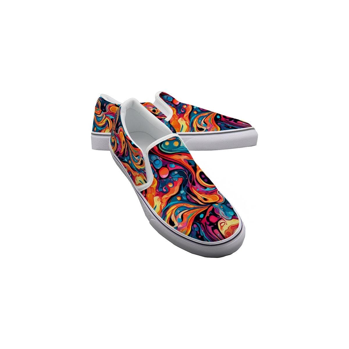 Women's Psychedelic Slip-On Canvas Shoes | Custom Handcrafted Sneakers