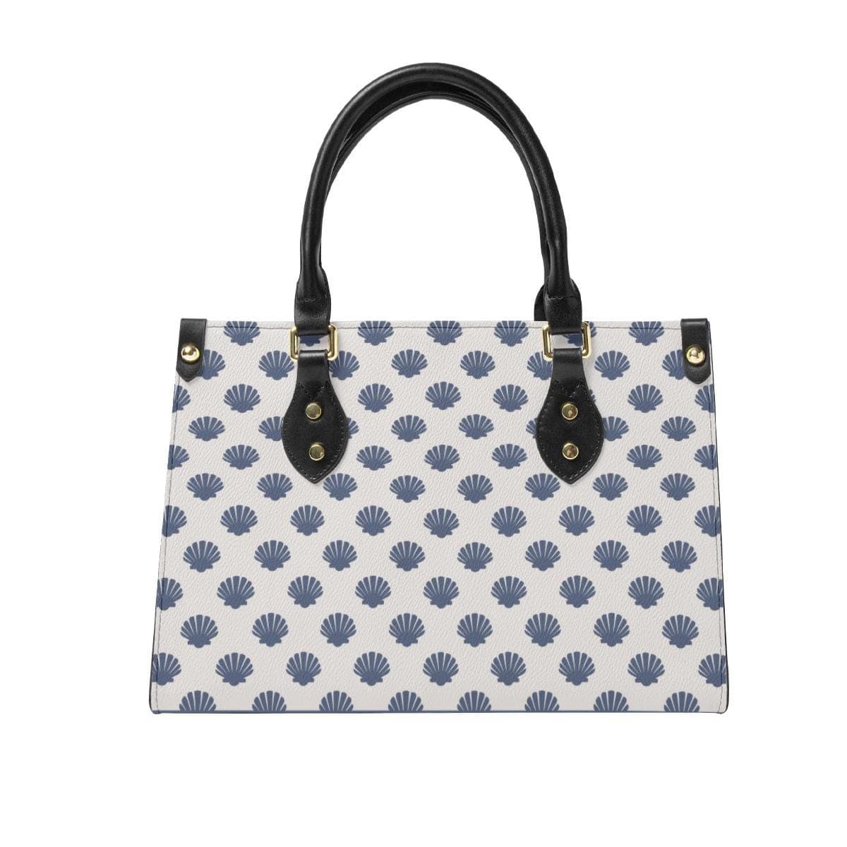 Seashell Serenity Double-Sided Leather Tote Bag | Beach Vibes Everyday Carry