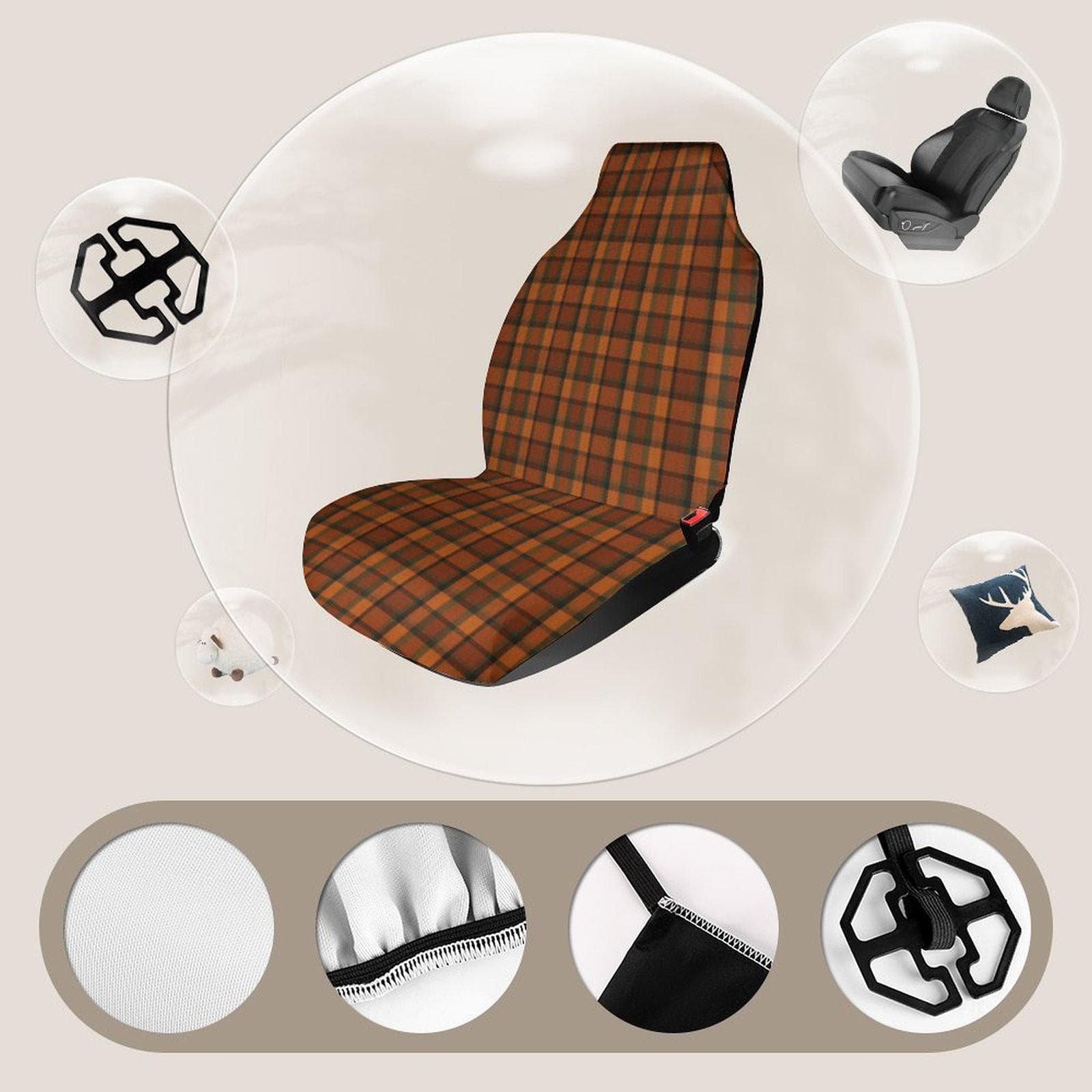 Westy Heritage Plaid Car Seat Protector | Vintage Van Life Auto Cover | Cozy Road Trip Seat Protection