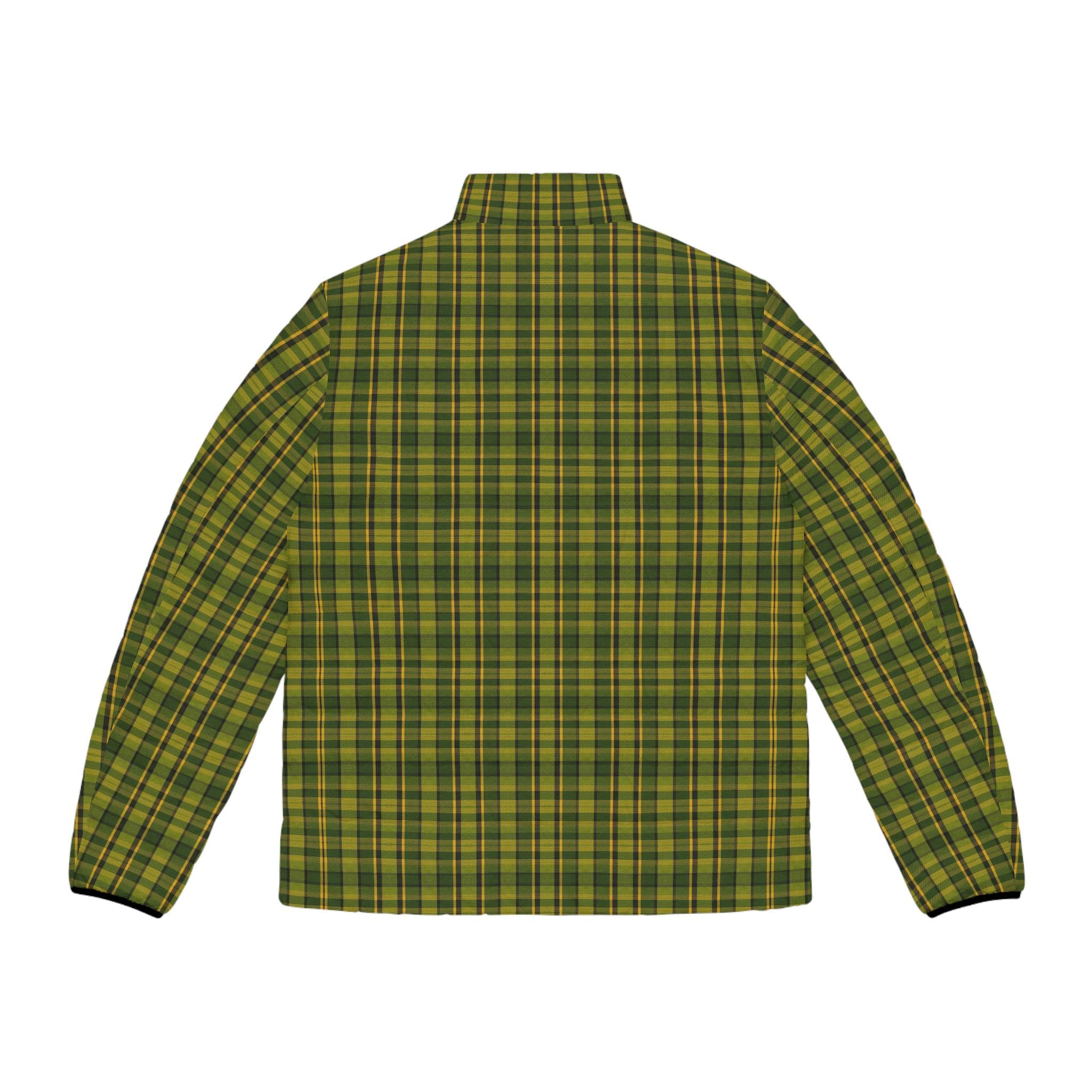 Westy Green Westfalia Plaid Pattern Puffer Jacket