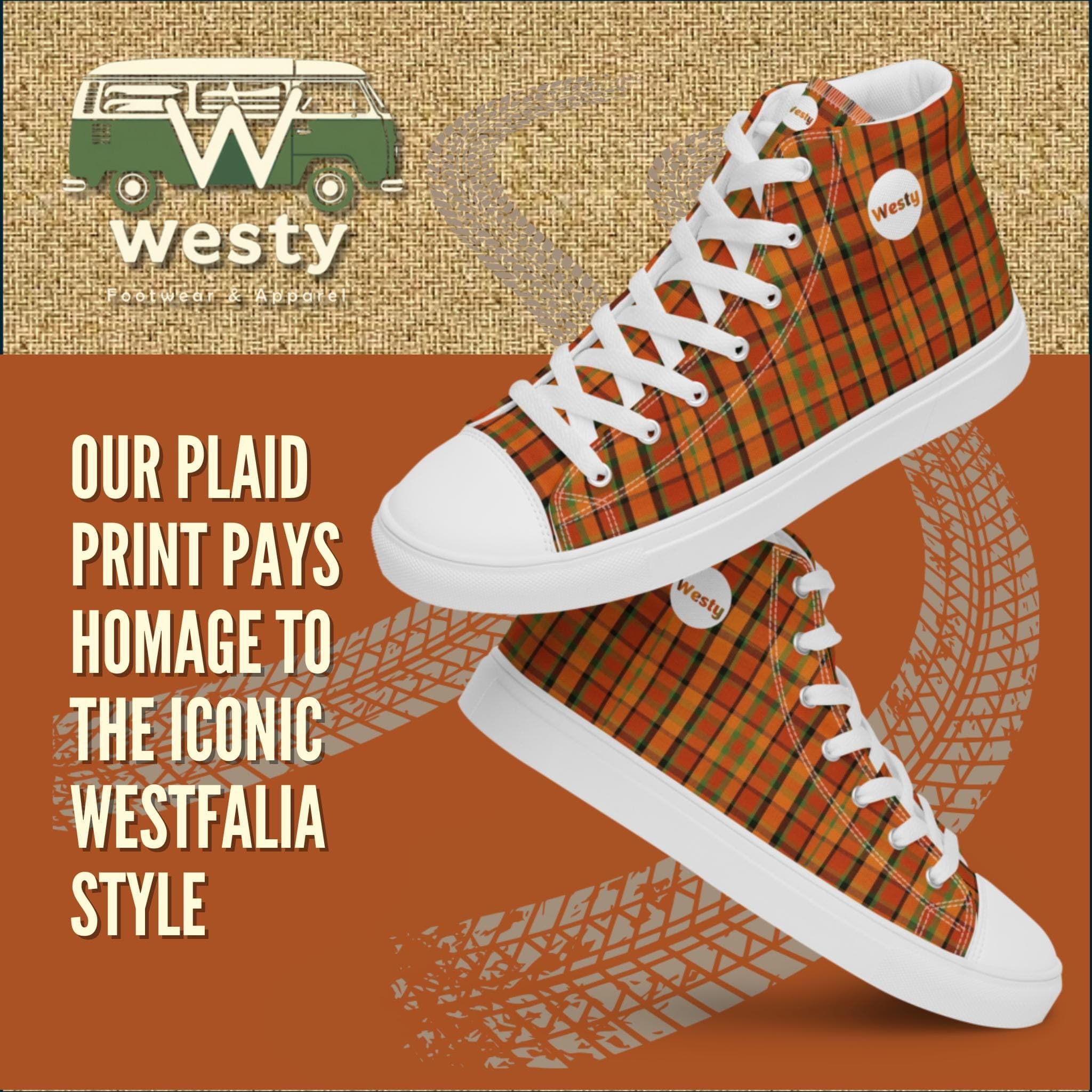 WestFalia Westy Men’s high top canvas shoes