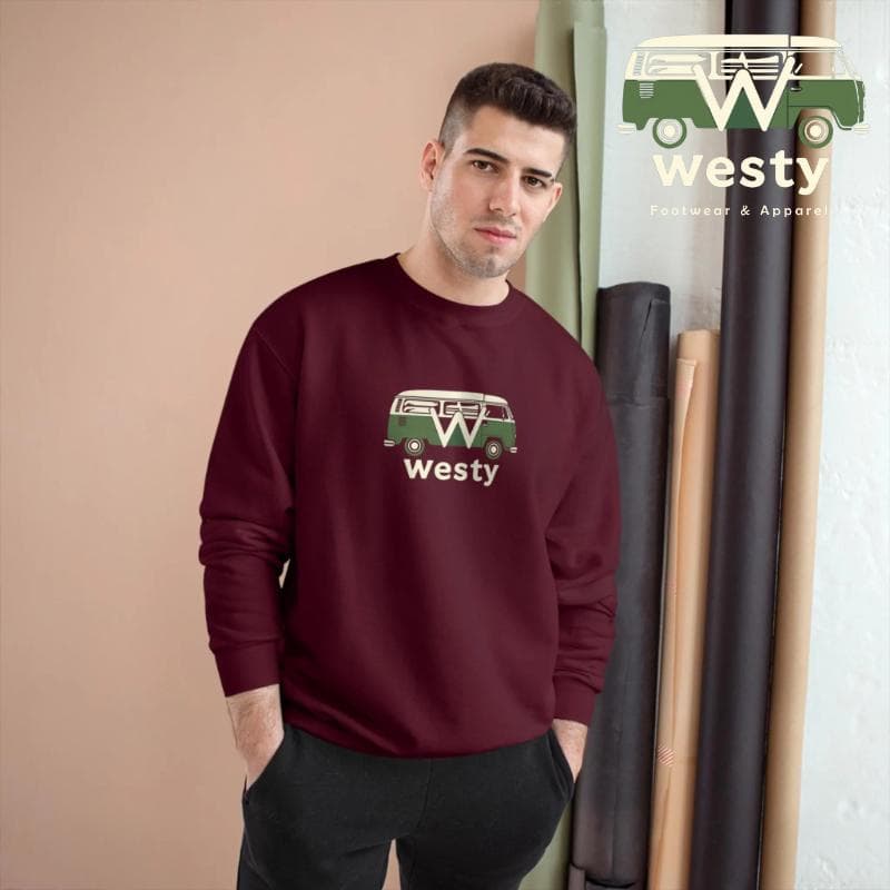 Westy Camper Van Sweatshirt - Retro Road Trip Crewneck