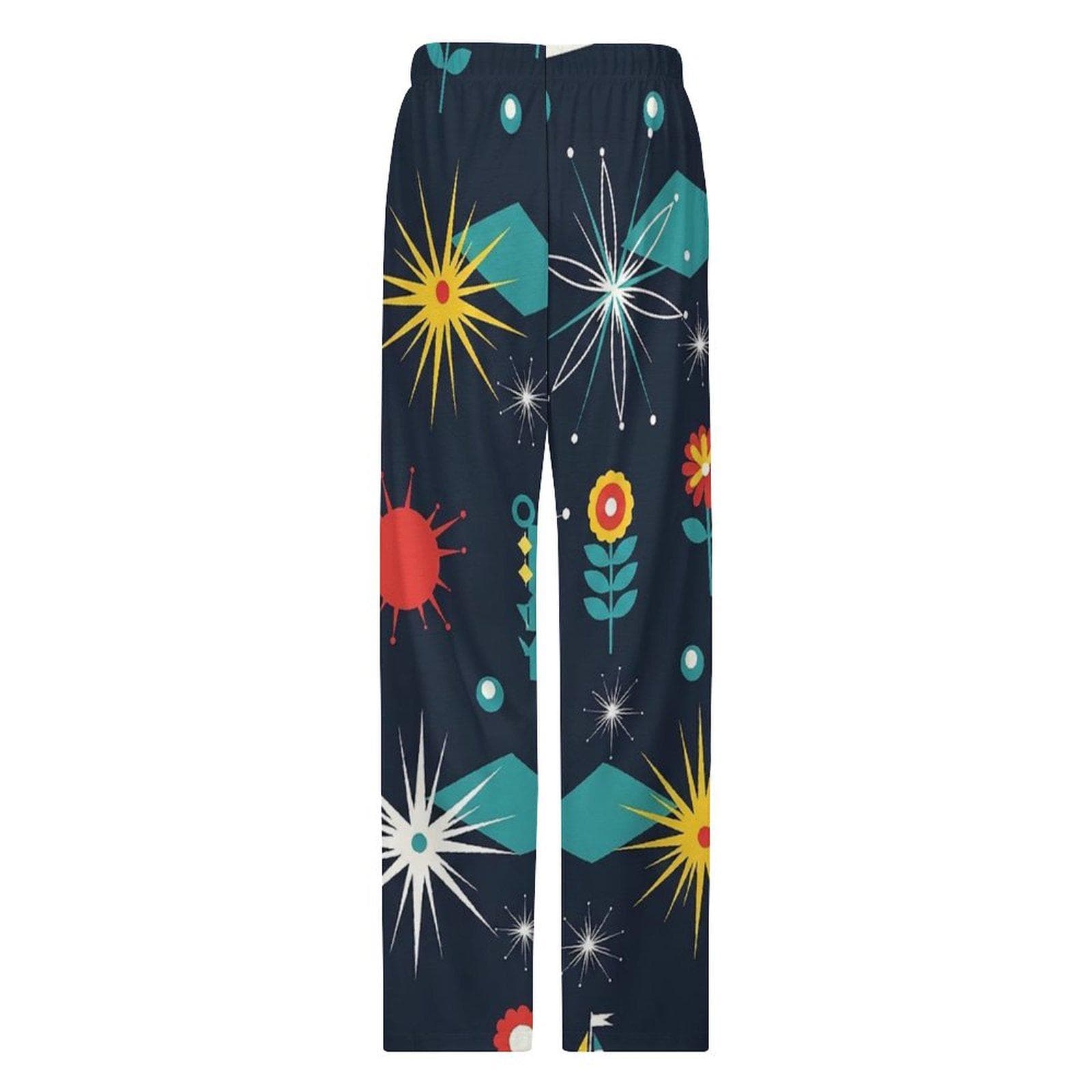 Women's Nautical Sailboat Cotton Pajama Pants | Mid-Century Modern Print