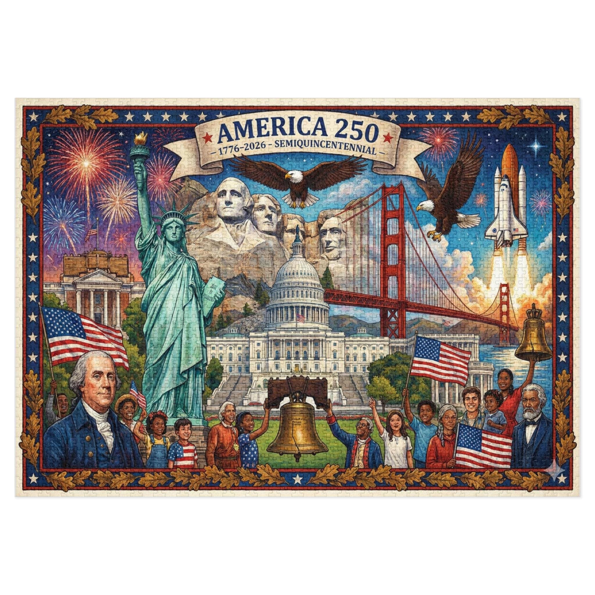 America 250 Patriotic Collage Jigsaw Puzzle 2000 piece 40" x 28"