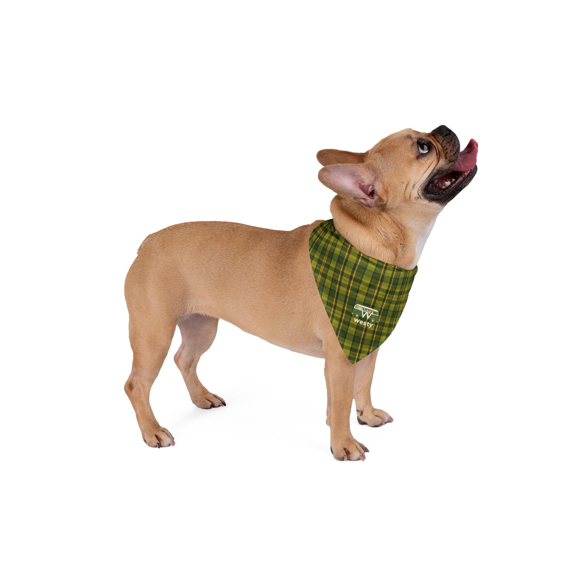 Copy of Westy Orange Pet Bandana, Dog Neck Scarf, Orange Camper Van Puppy Kerchief, Westy Westfalia Print