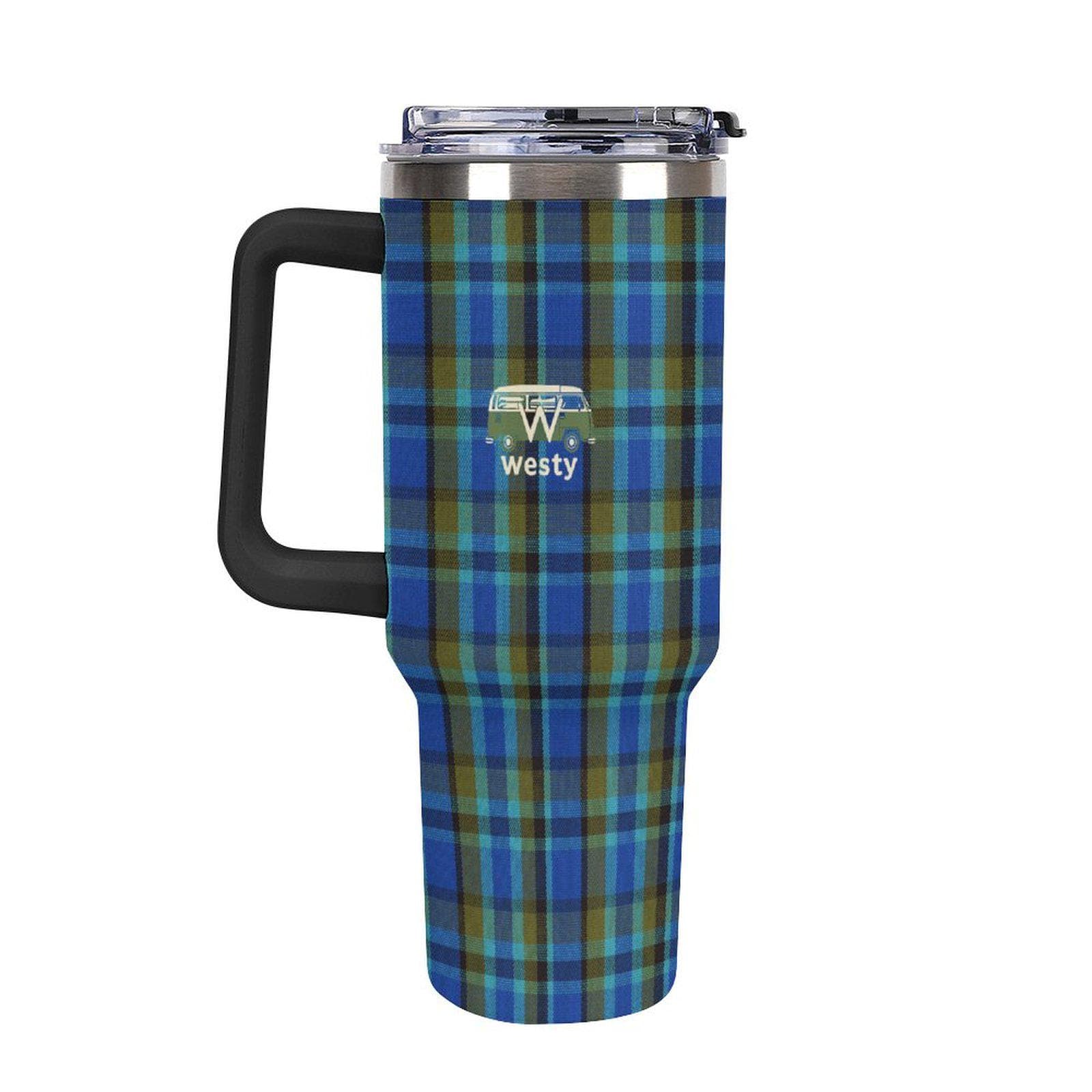 Westy Westfalia Blue 40oz Insulated Tumbler with Handle