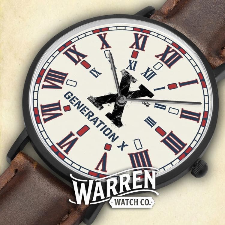 Warren Watch Co. Generation X Ultra-Thin Roman Numeral Watch | Unisex Quartz Leather Band