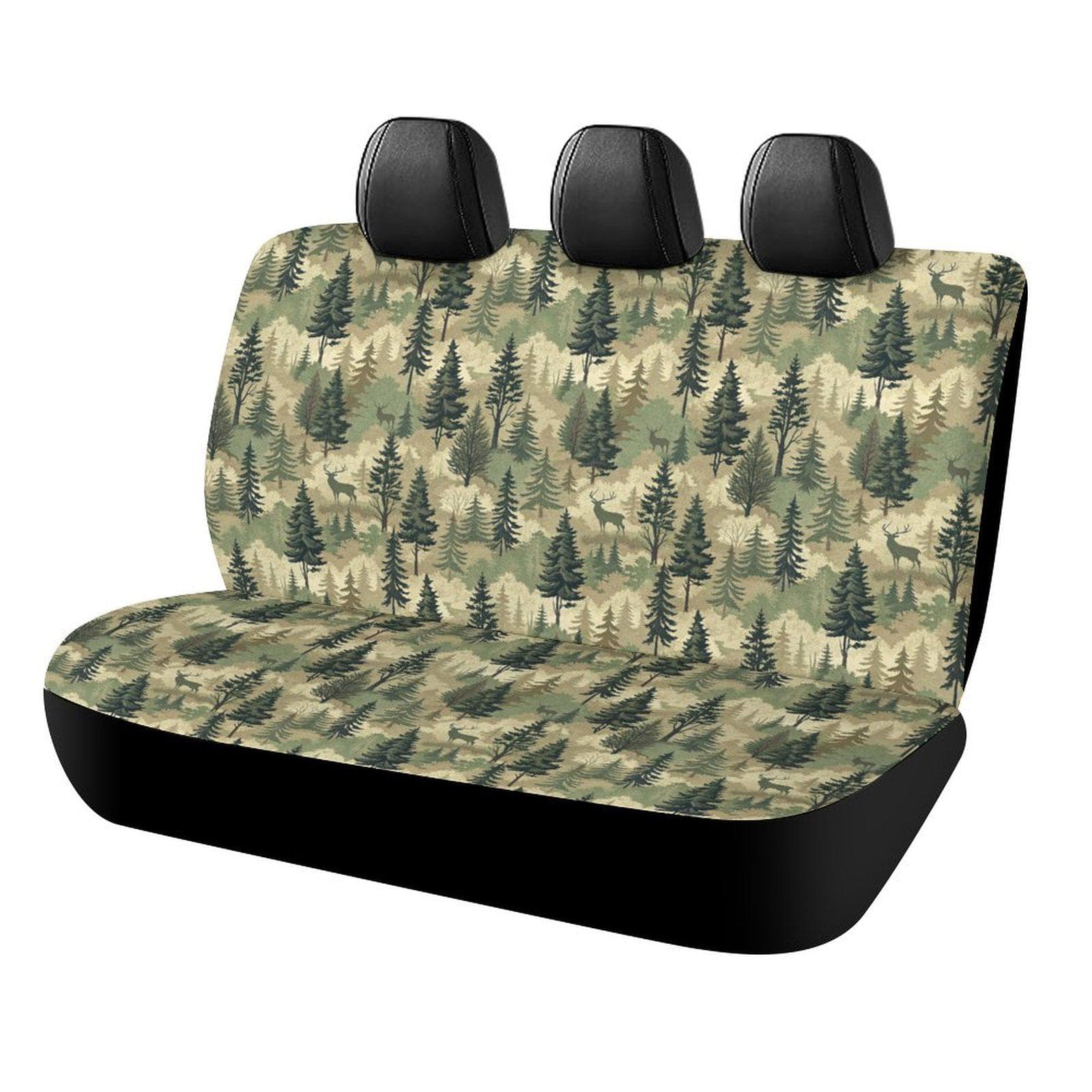 Forest Camo Back Seat Cover for Cars and Trucks