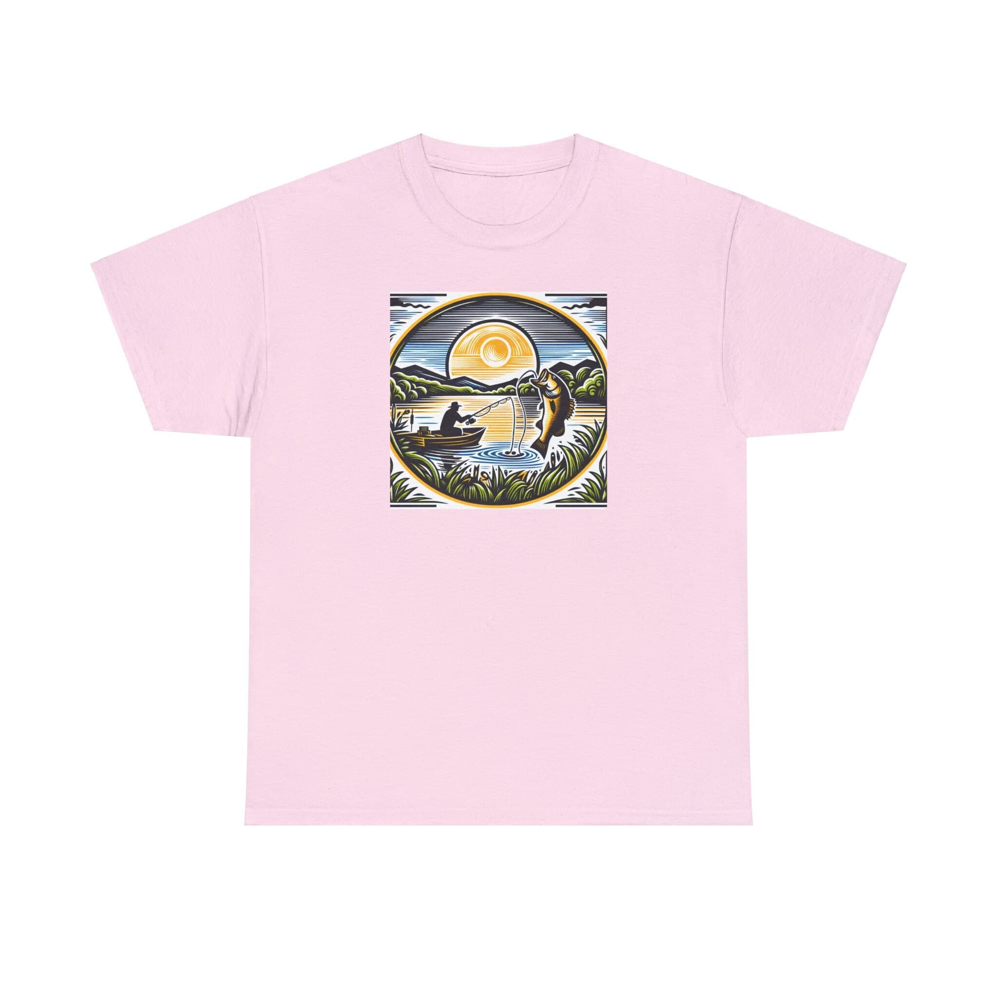 Reel Master Fishing T-Shirt | Woodcut Angler Bass Boat Graphic Tee