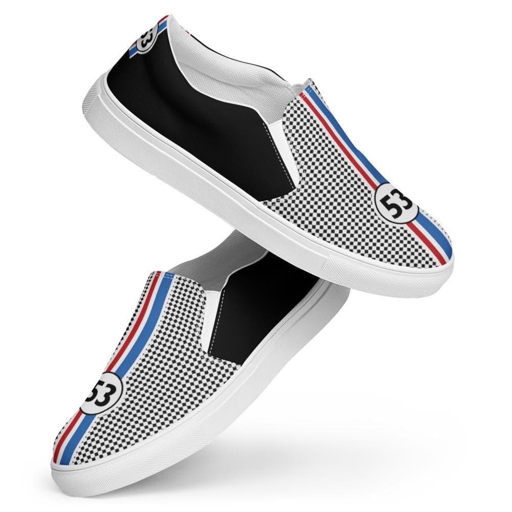 Men's Slip-On Canvas Shoes - Handcrafted Black Casual Sneakers with Comfort Insole