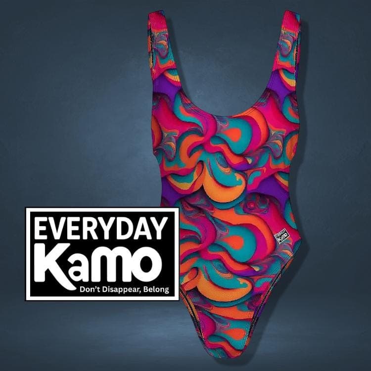 Vibrant Swirl Everyday Kamo One Piece Swimsuit | Modern Urban Explorer Bathing Suit