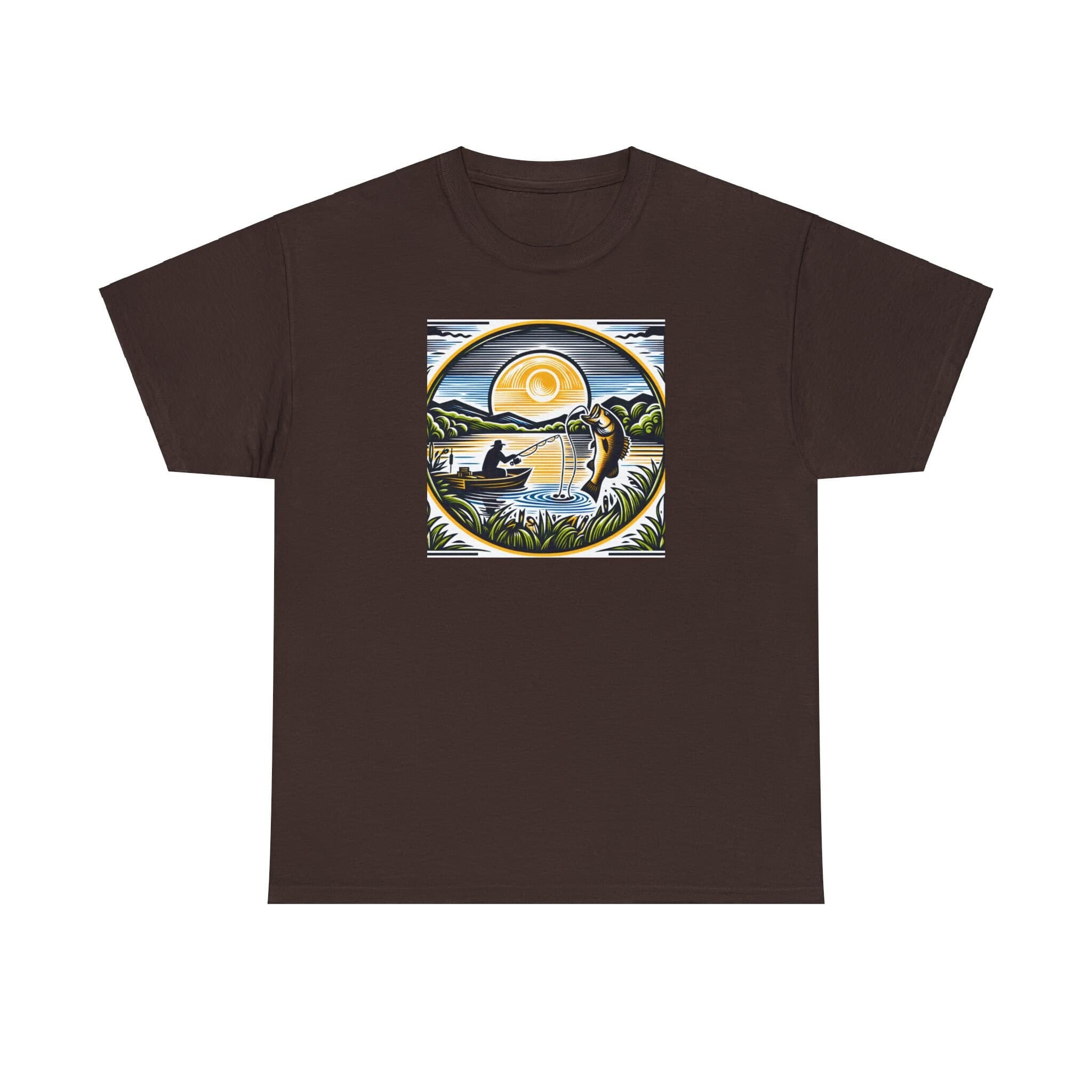 Reel Master Fishing T-Shirt | Woodcut Angler Bass Boat Graphic Tee