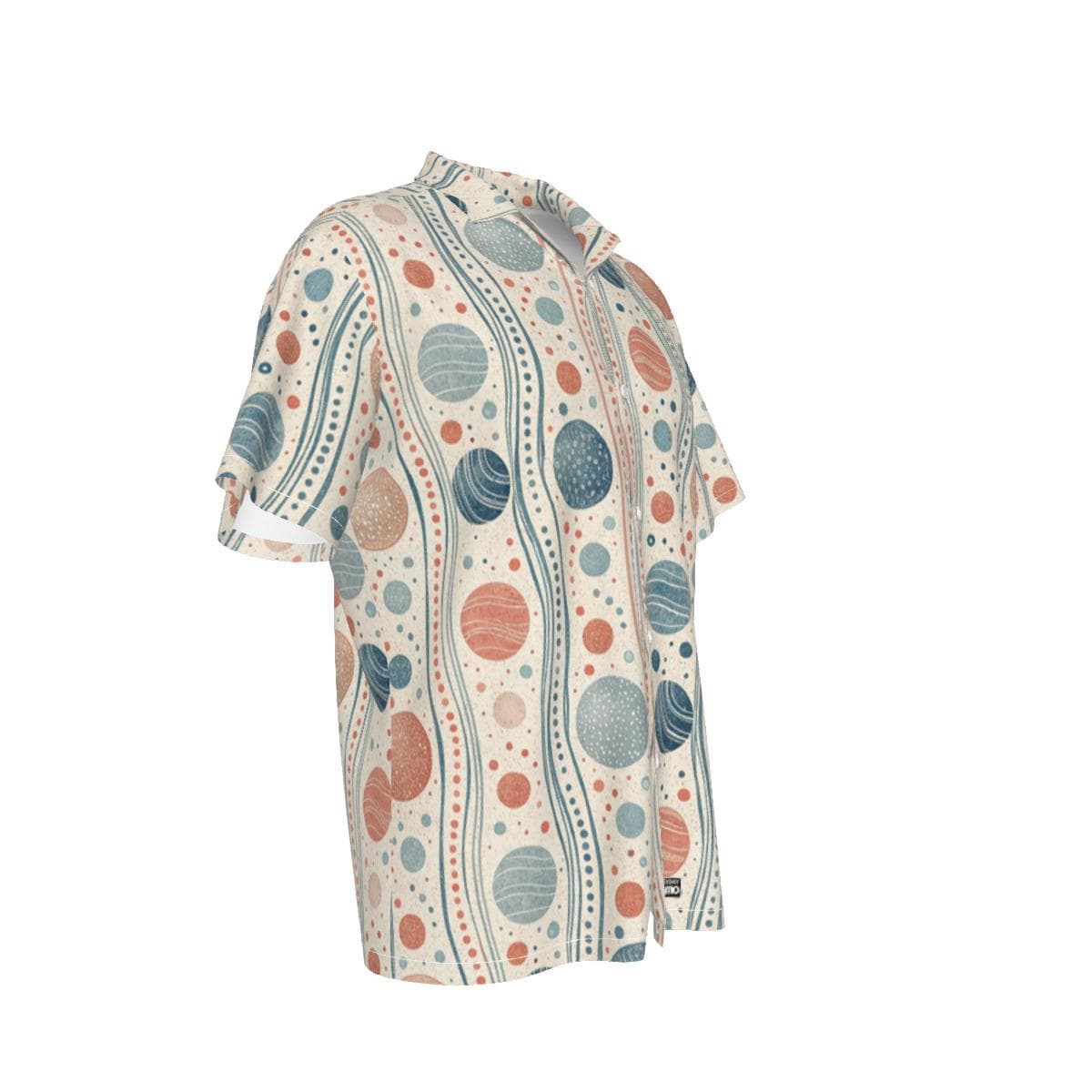 Men's Cosmic Sphere Hawaiian Shirt | Abstract Boho Planet Aloha Shirt | Summer Button Up Vacation Top