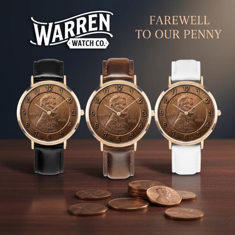 Farewell to the Penny Commemorative Watch - Genuine Leather Band & Quartz Movement