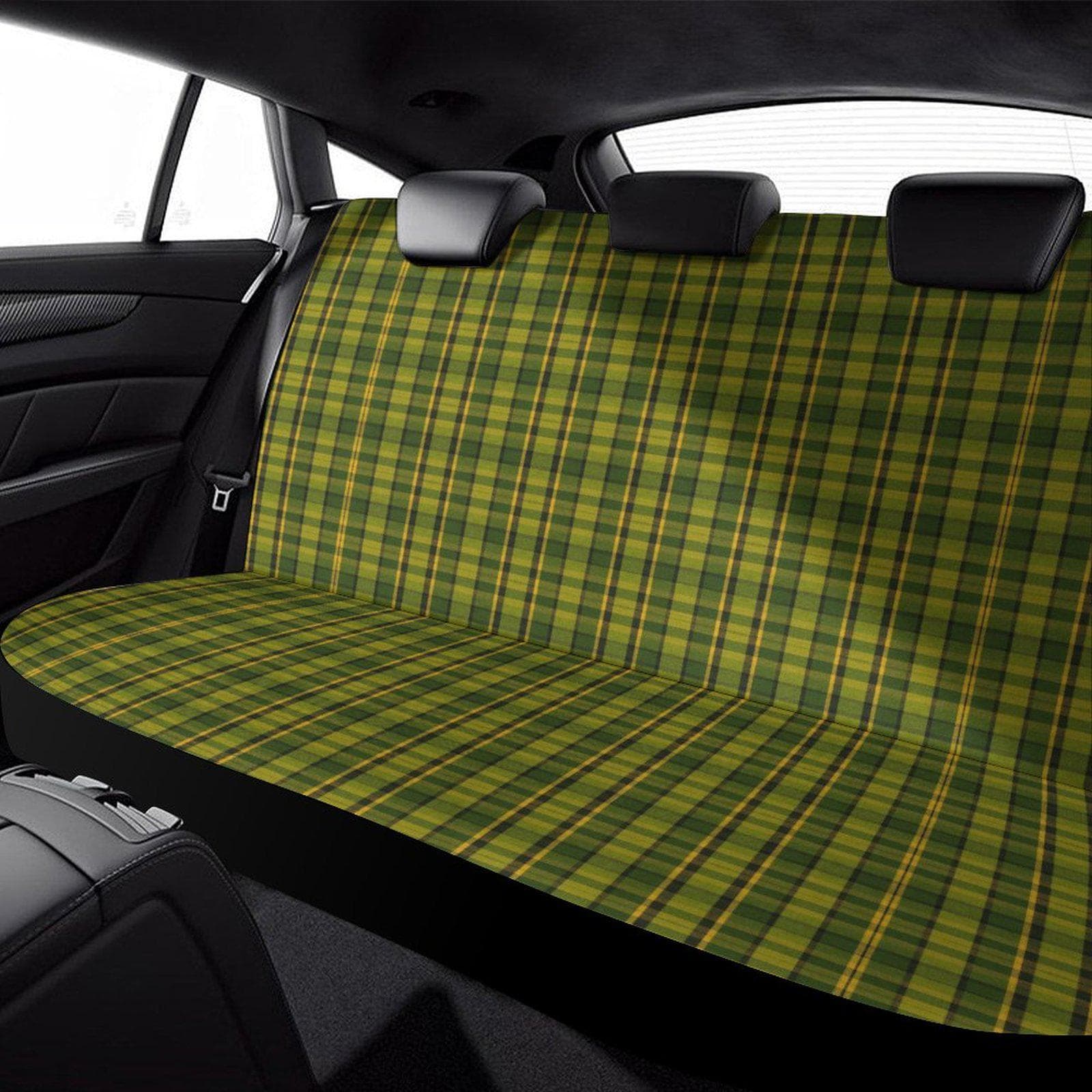 Retro Green Plaid Car Seat Cover – Universal Van Life Bench Protector