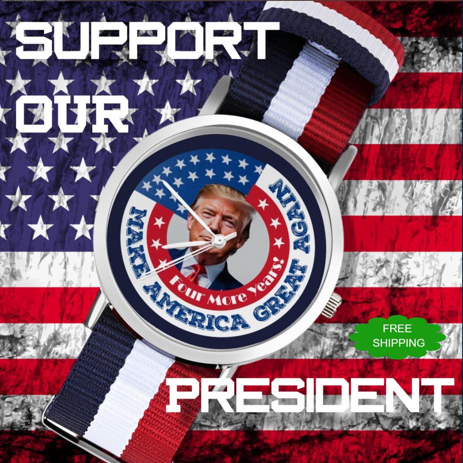 Trump 2025 Wristwatch | MAGA Patriotic Watch for Men & Women