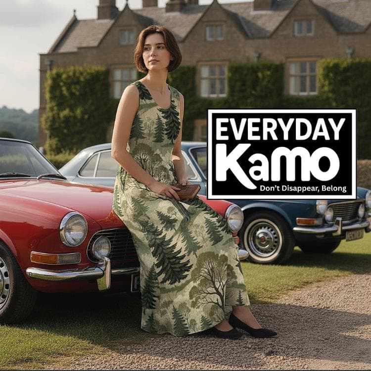 Everyday Kamo Forest Deer Maxi Dress | Summer Vacation & Casual Flowy Dress