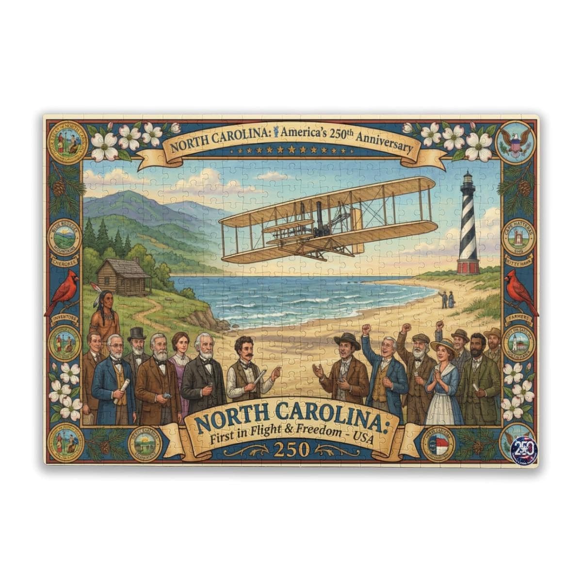 Wright Brothers First in Flight Jigsaw Puzzle | NC 250th Anniversary Custom