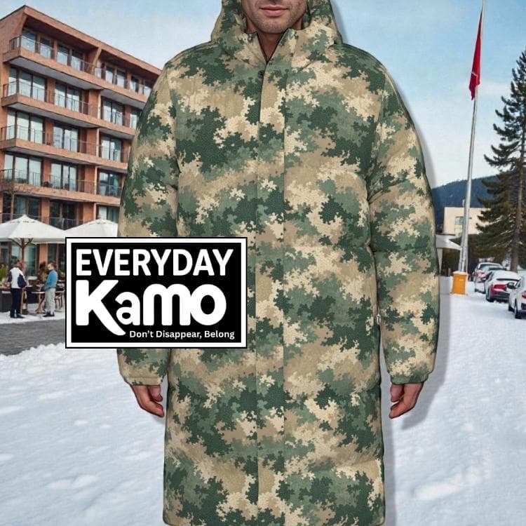 Everyday Kamo Men's Down Puffer Jacket - Urban Winter Coat