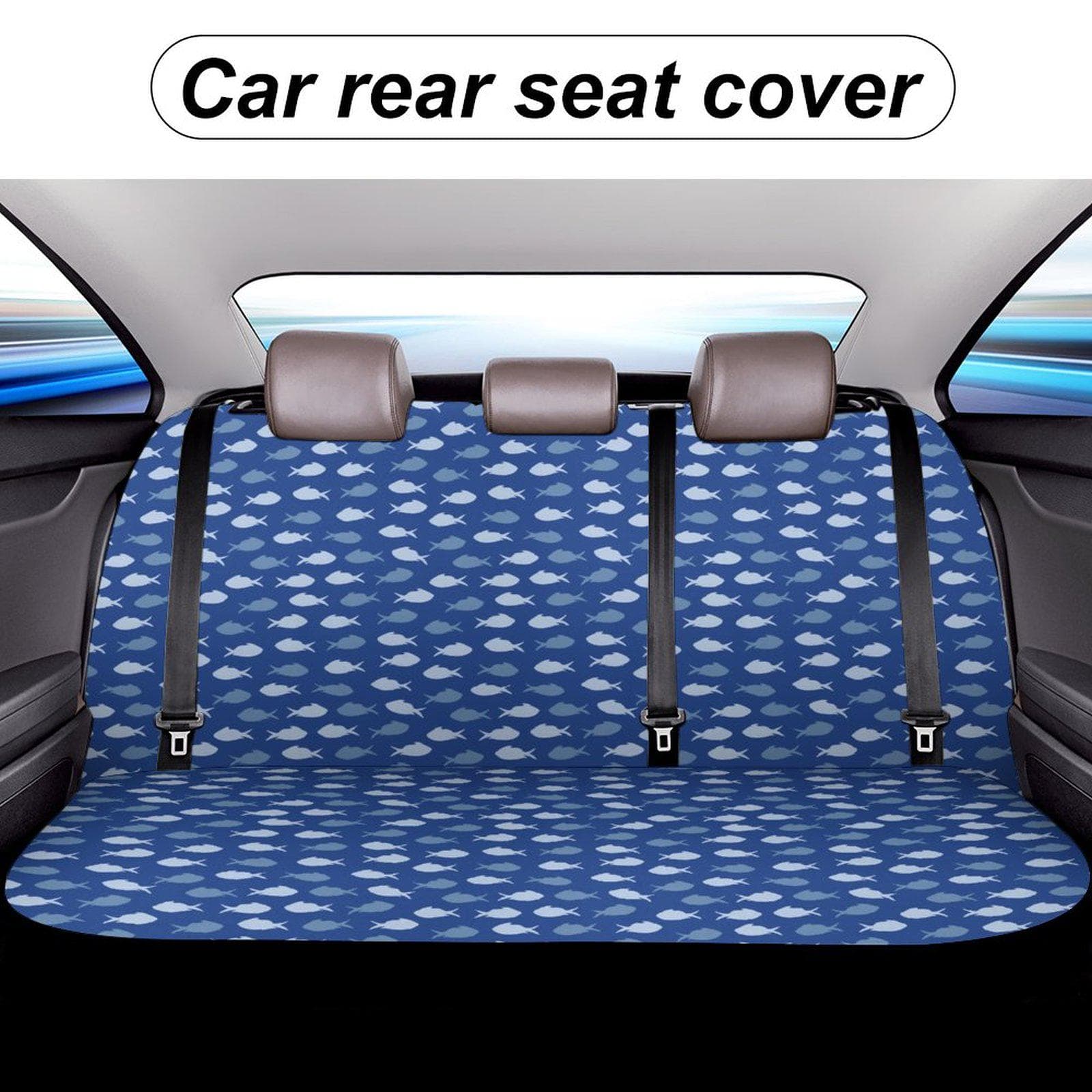 Ocean Vibes Fish Pattern Car Back Seat Cover | Personalized Comfort & Style