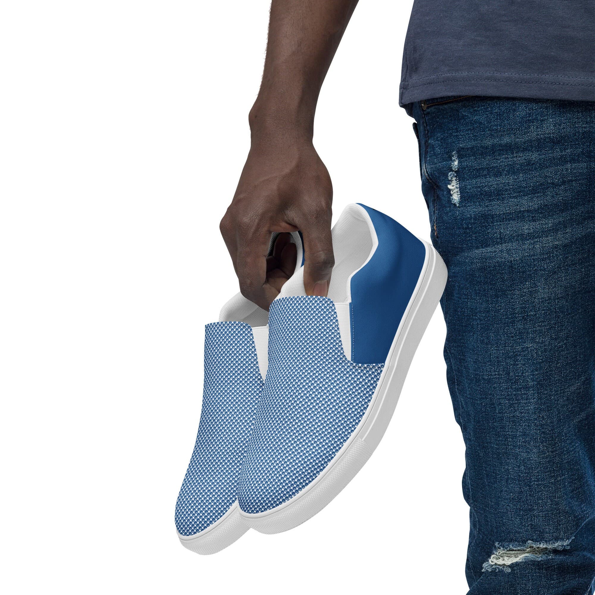 Men's Slip-On Canvas Shoes Handmade Casual Loafers Comfort