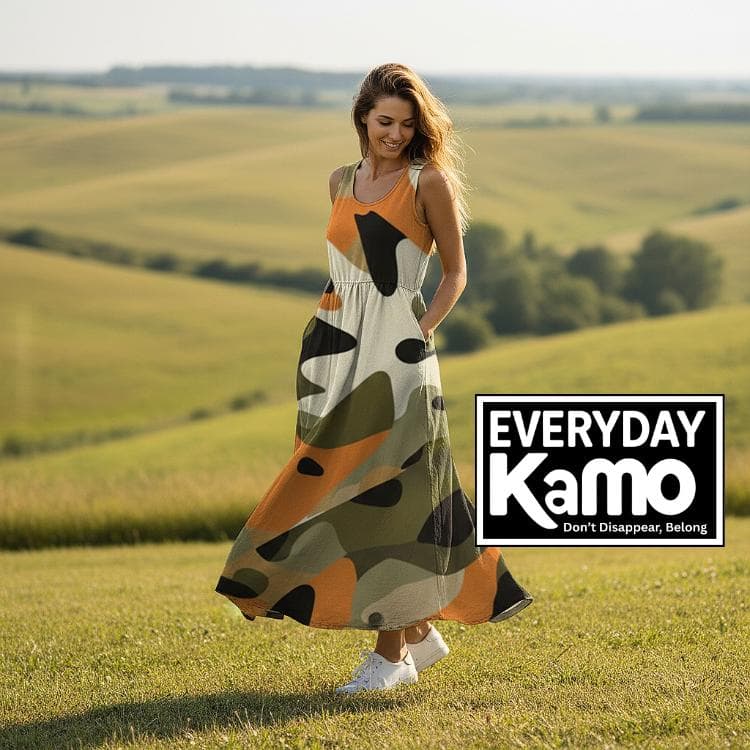 Everyday Kamo Maxi Dress, Stylish Summer Gift for Her, Relaxed Fit Vacation Outfit
