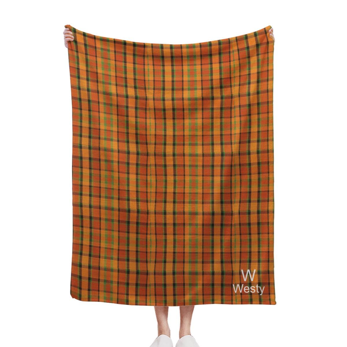 Westfalia Westy Orange Flannel Blanket 30x40inch