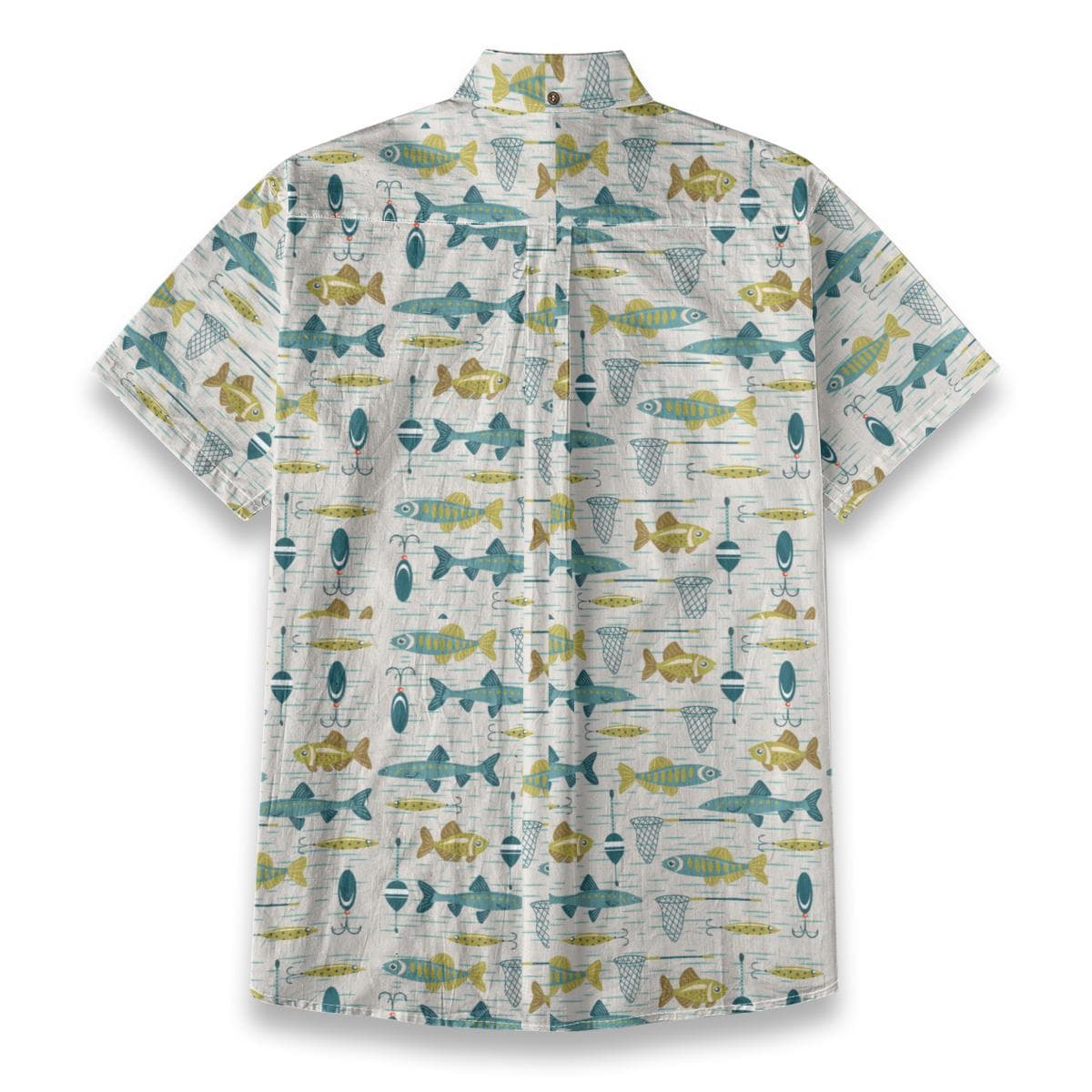 Men's Slub Cotton Fishing Shirt | Coconut Buttons, Breathable Beach Top